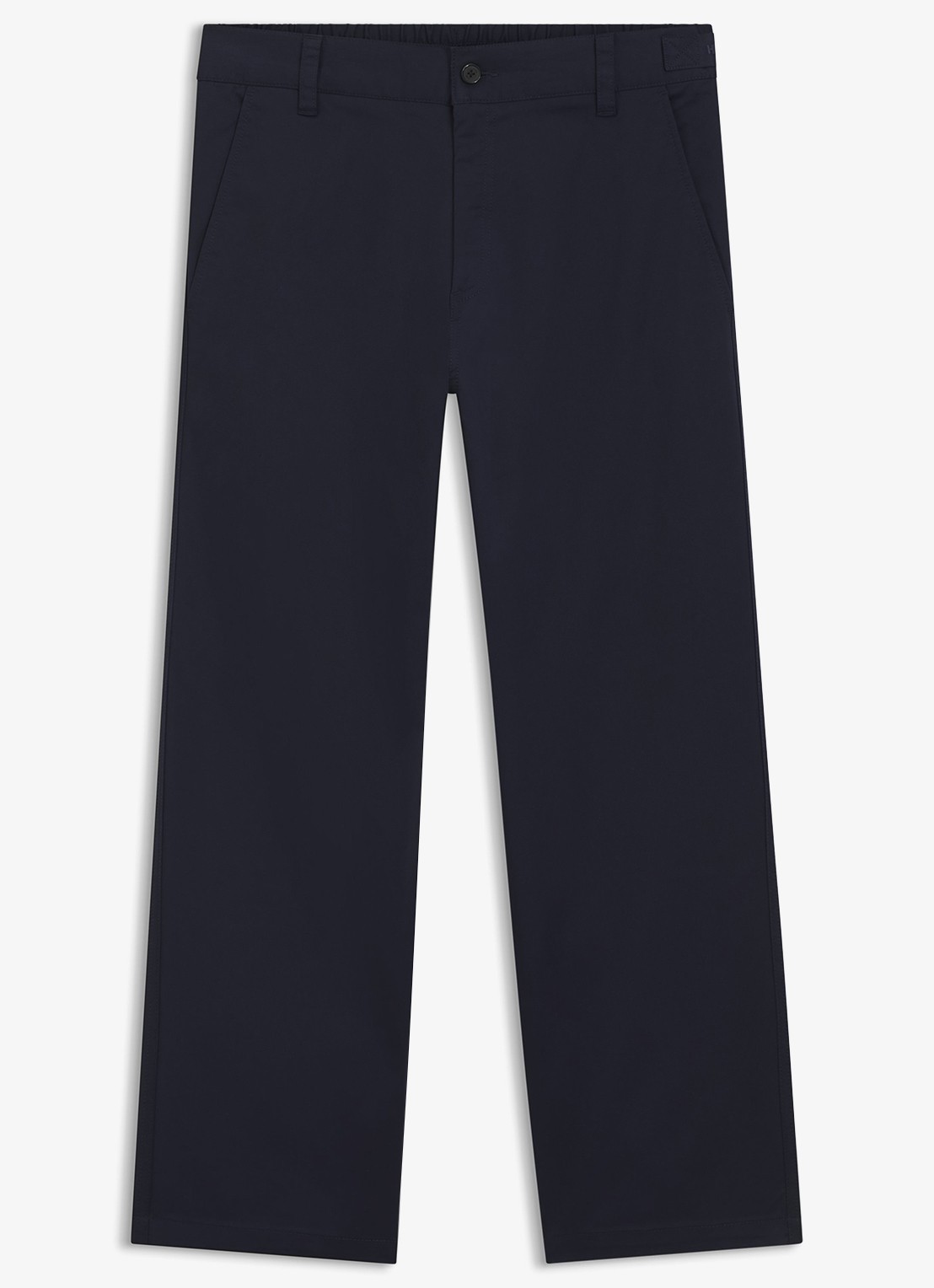 HUGO Straight leg chino in katoenblend - voorkant 4 blauw