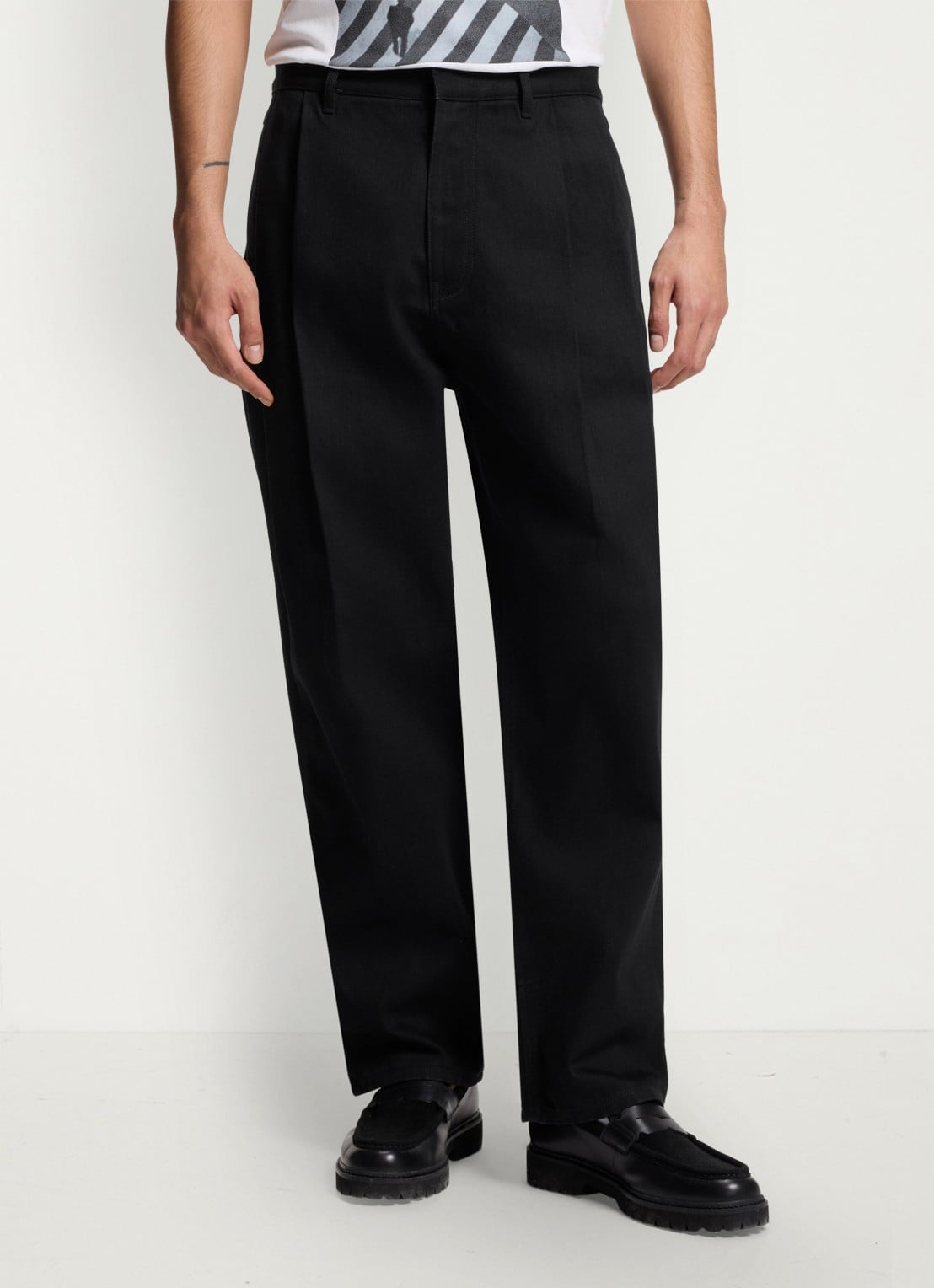 HUGO Straight leg jeans met steekzakken - detail 4 zwart