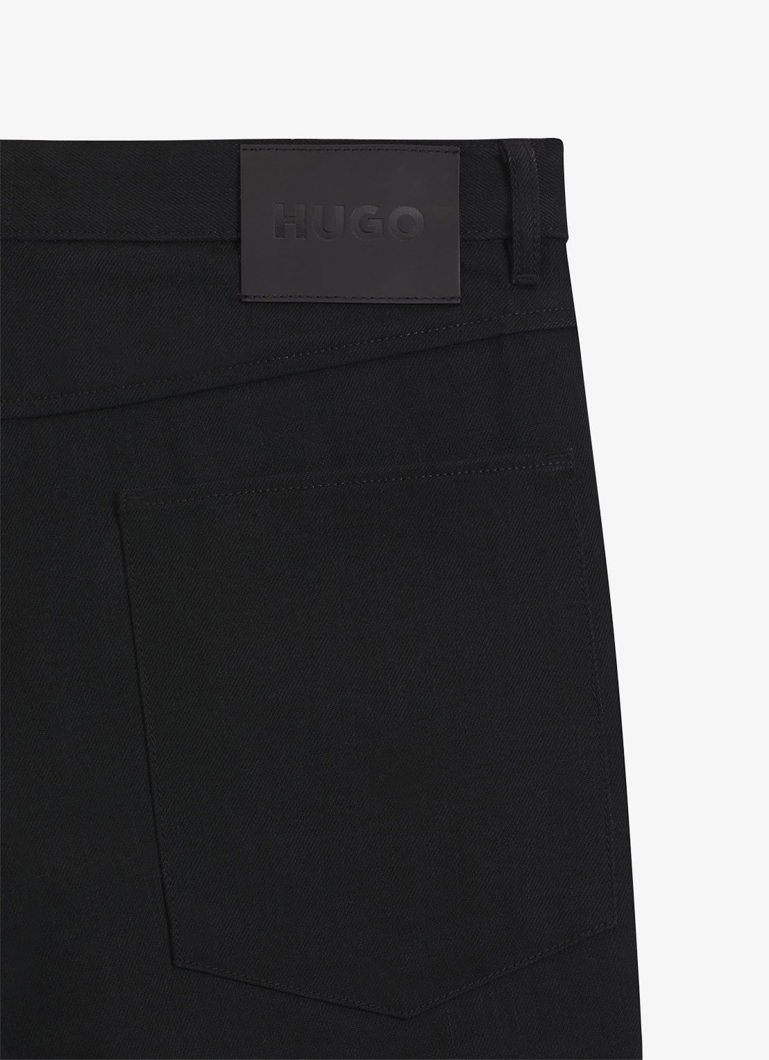 HUGO Straight leg jeans met steekzakken - detail 6 zwart
