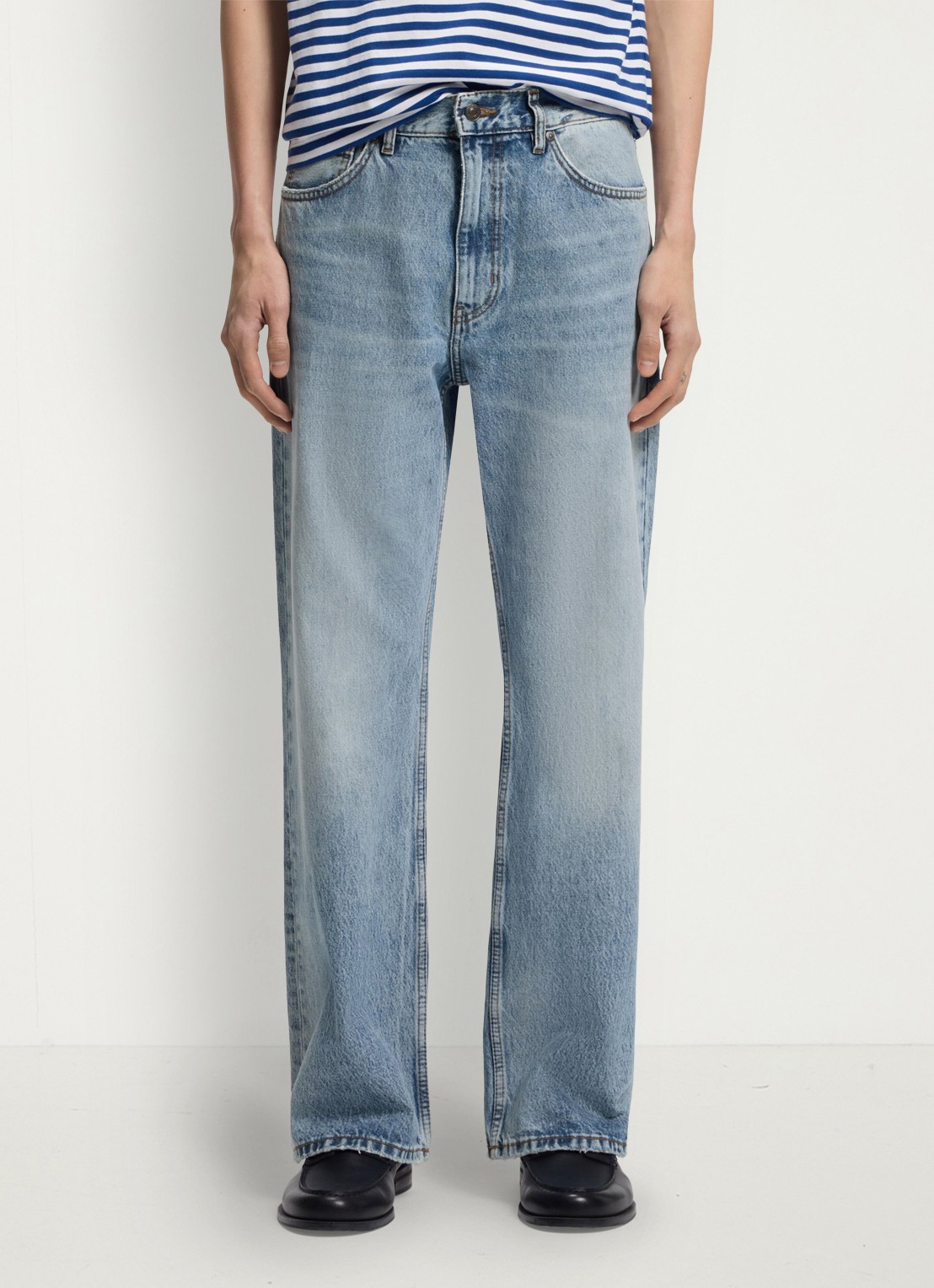 HUGO Straight leg jeans met steekzakken - detail 4 denim