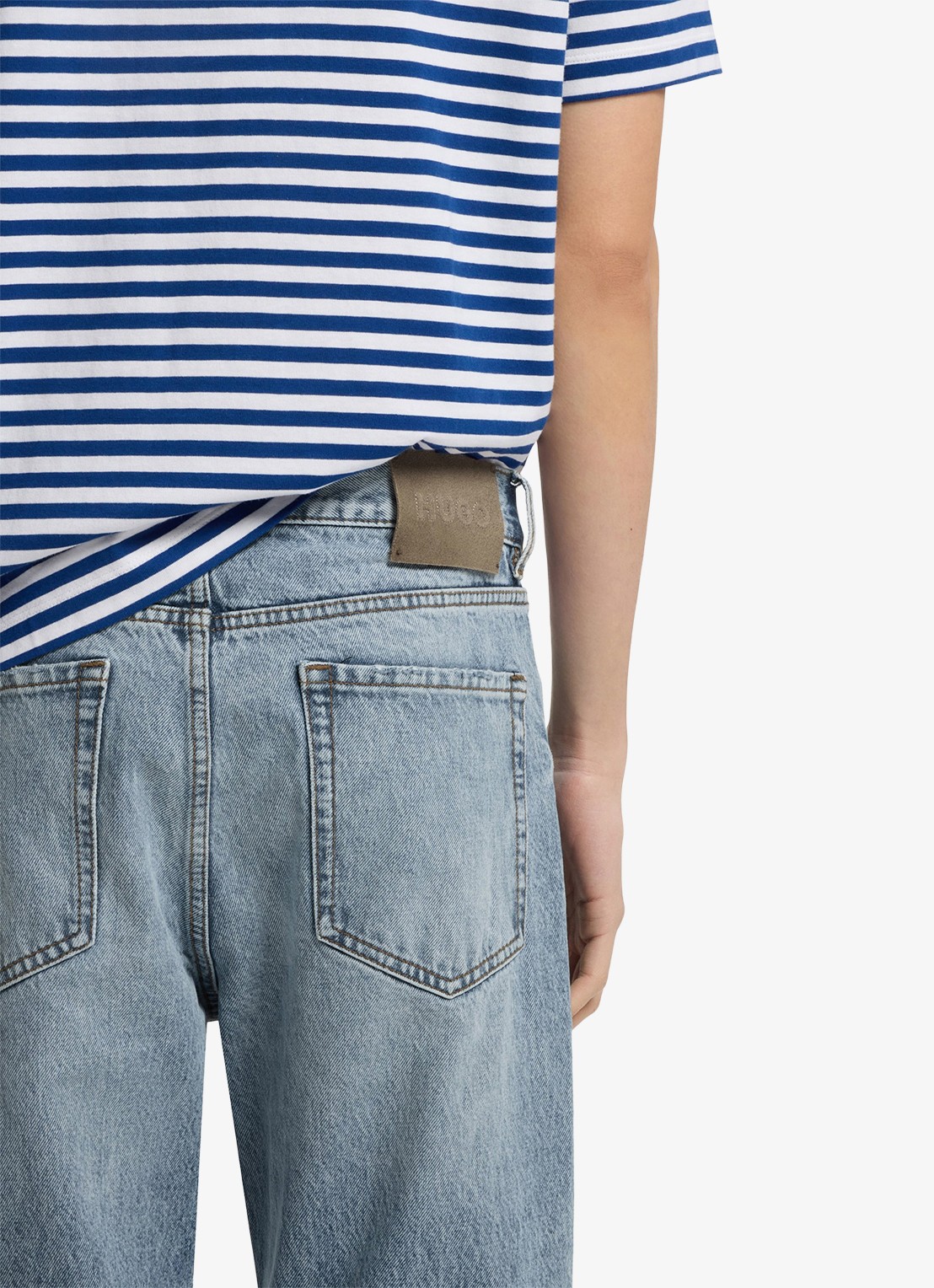 HUGO Straight leg jeans met steekzakken - detail 5 denim