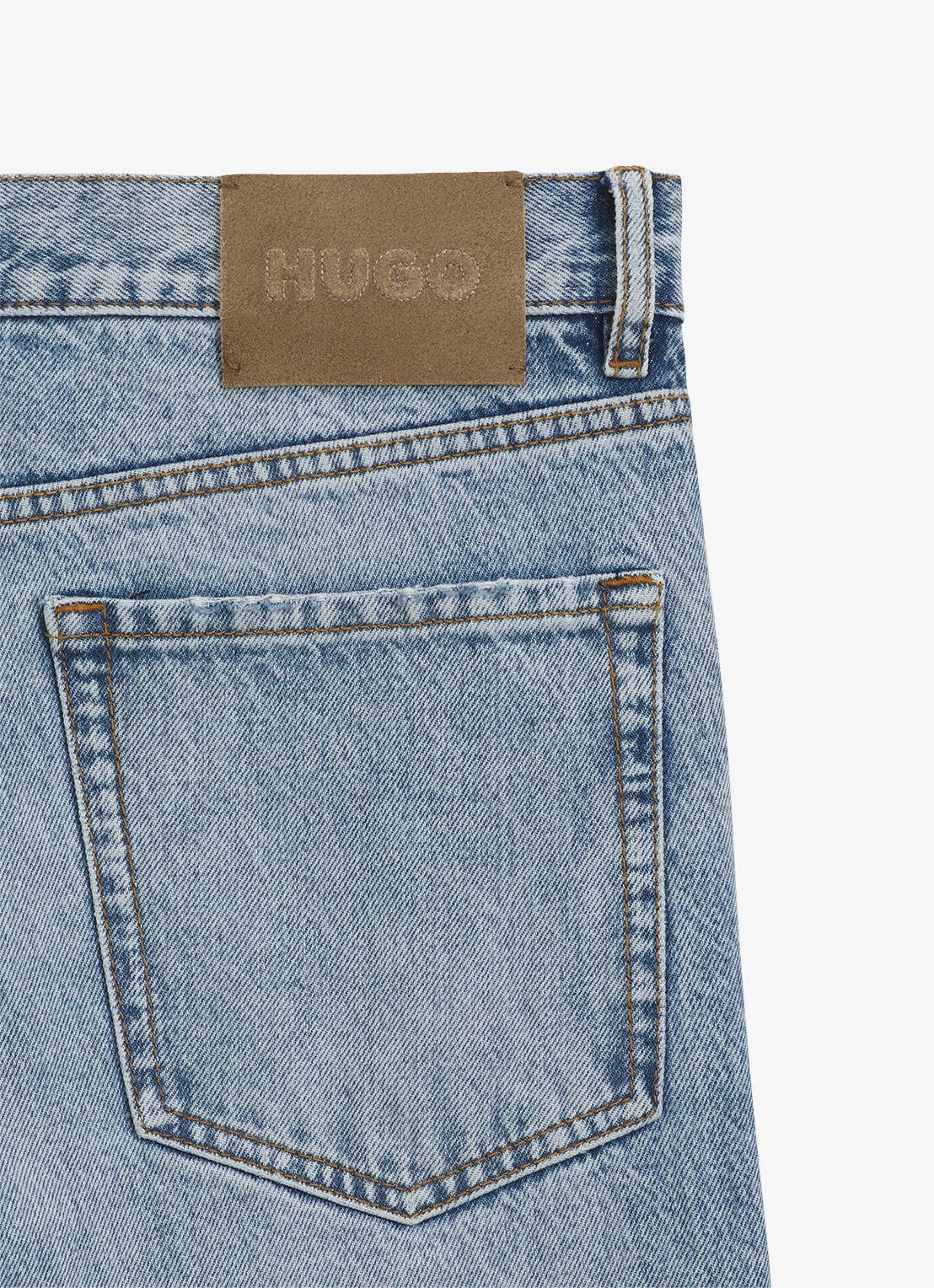 HUGO Straight leg jeans met steekzakken - detail 6 denim