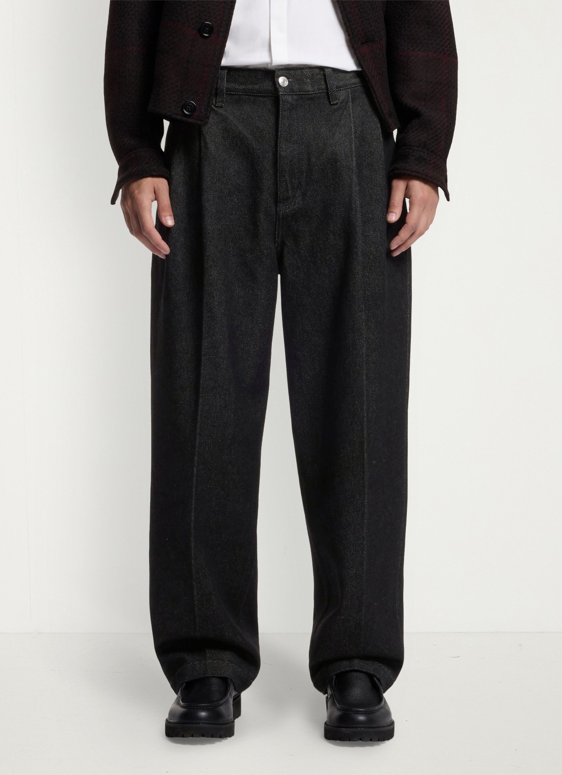 HUGO Straight leg jeans met steekzakken - detail 4 zwart