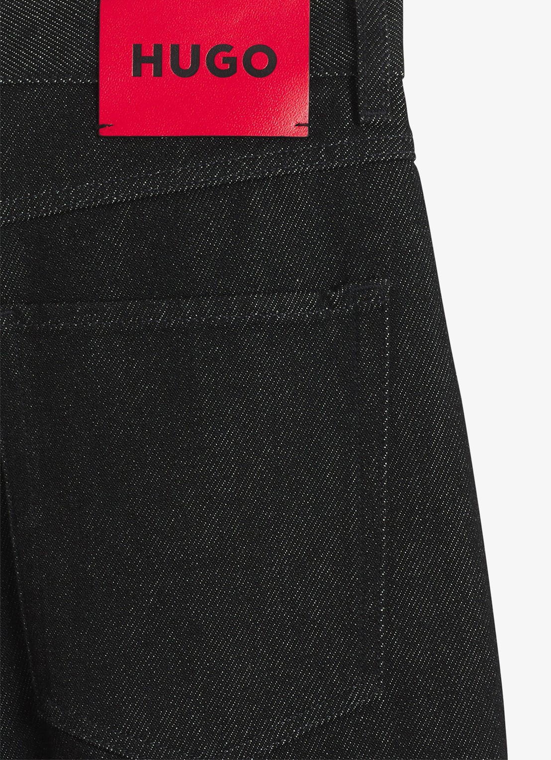 HUGO Straight leg jeans met steekzakken - detail 6 zwart