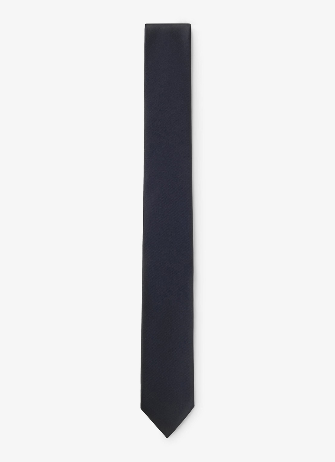 HUGO Stropdas in zijdeblend  - voorkant 3 donkerblauw