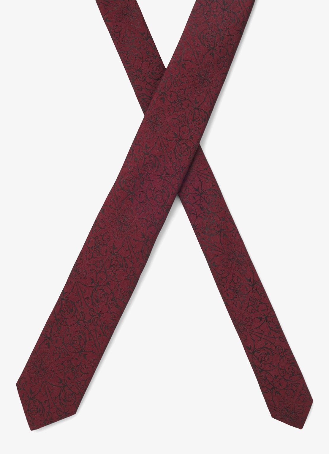 HUGO Stropdas in zijdeblend - detail 4 dark pink-654 / roze