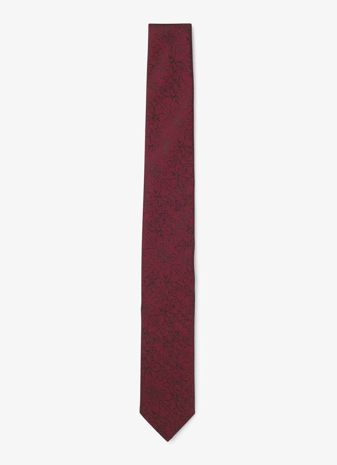 HUGO Stropdas in zijdeblend - voorkant dark pink-654 / roze