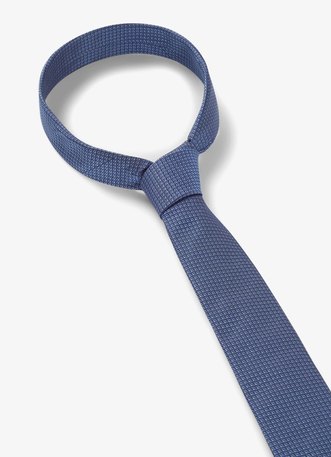 HUGO Stropdas van zijde - detail 3 navy-413 / blauw
