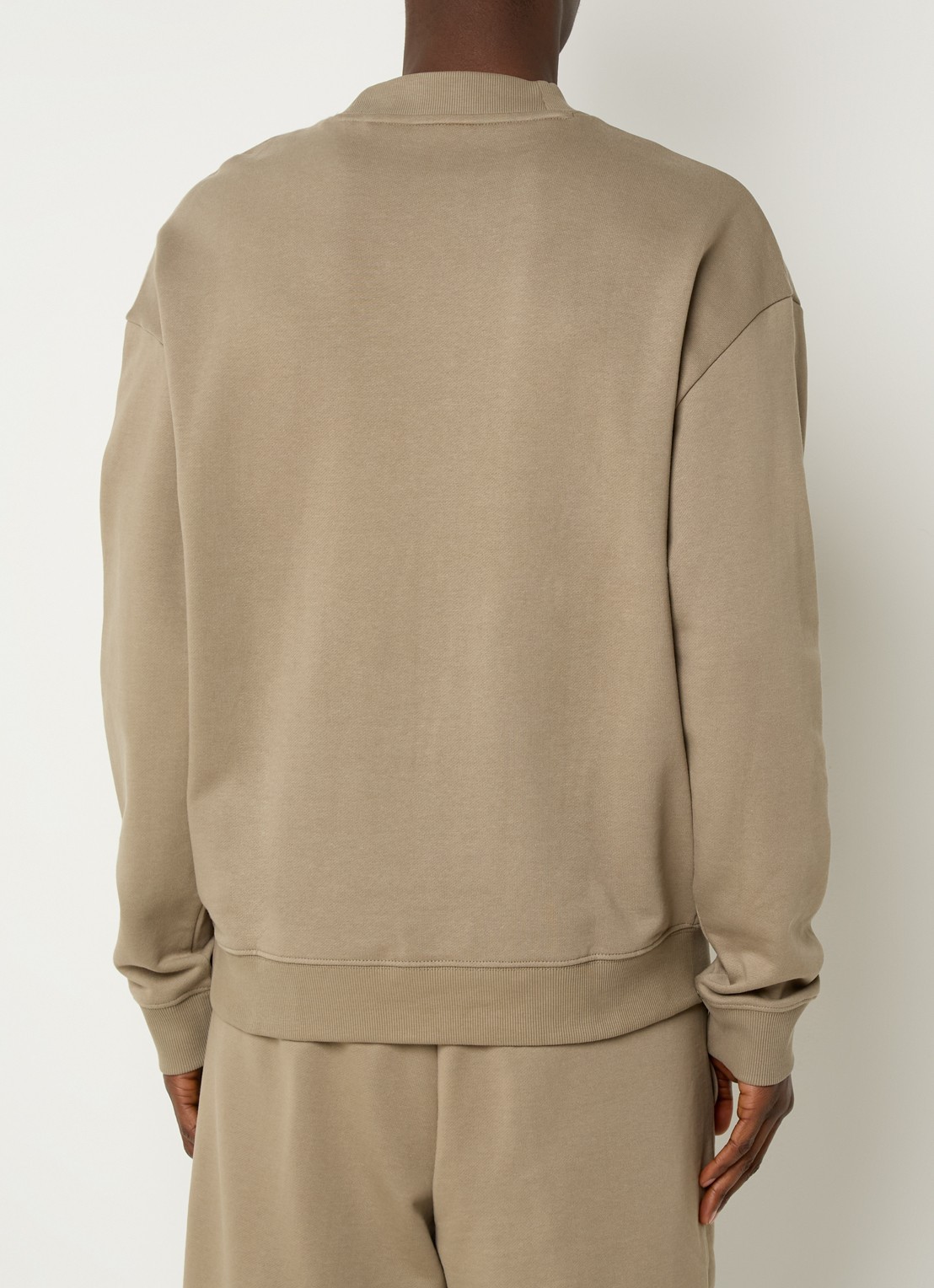 HUGO Sweater met logo - achterkant 4 medium brown-219 / bruin