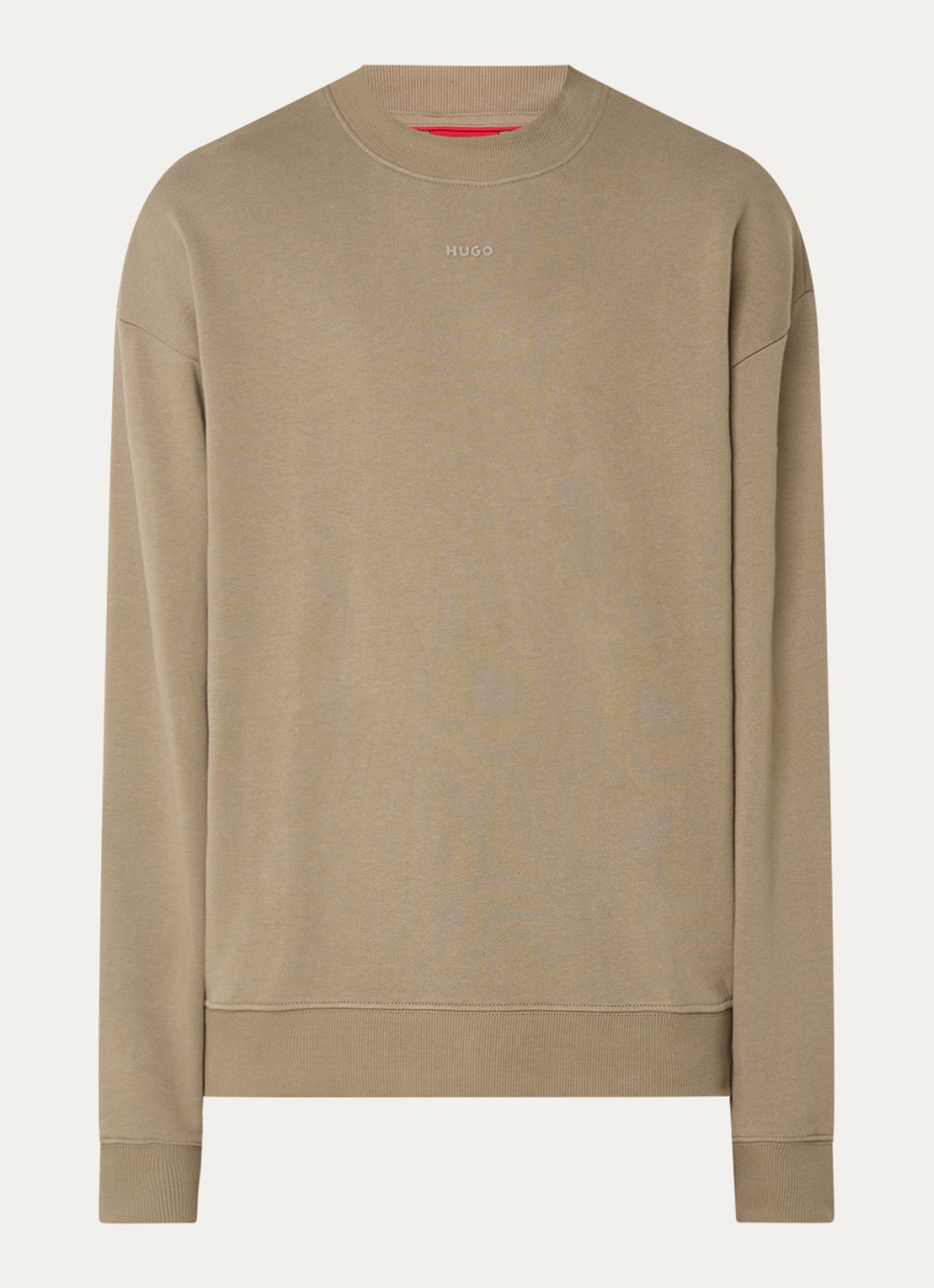 HUGO Sweater met logo - voorkant medium brown-219 / bruin