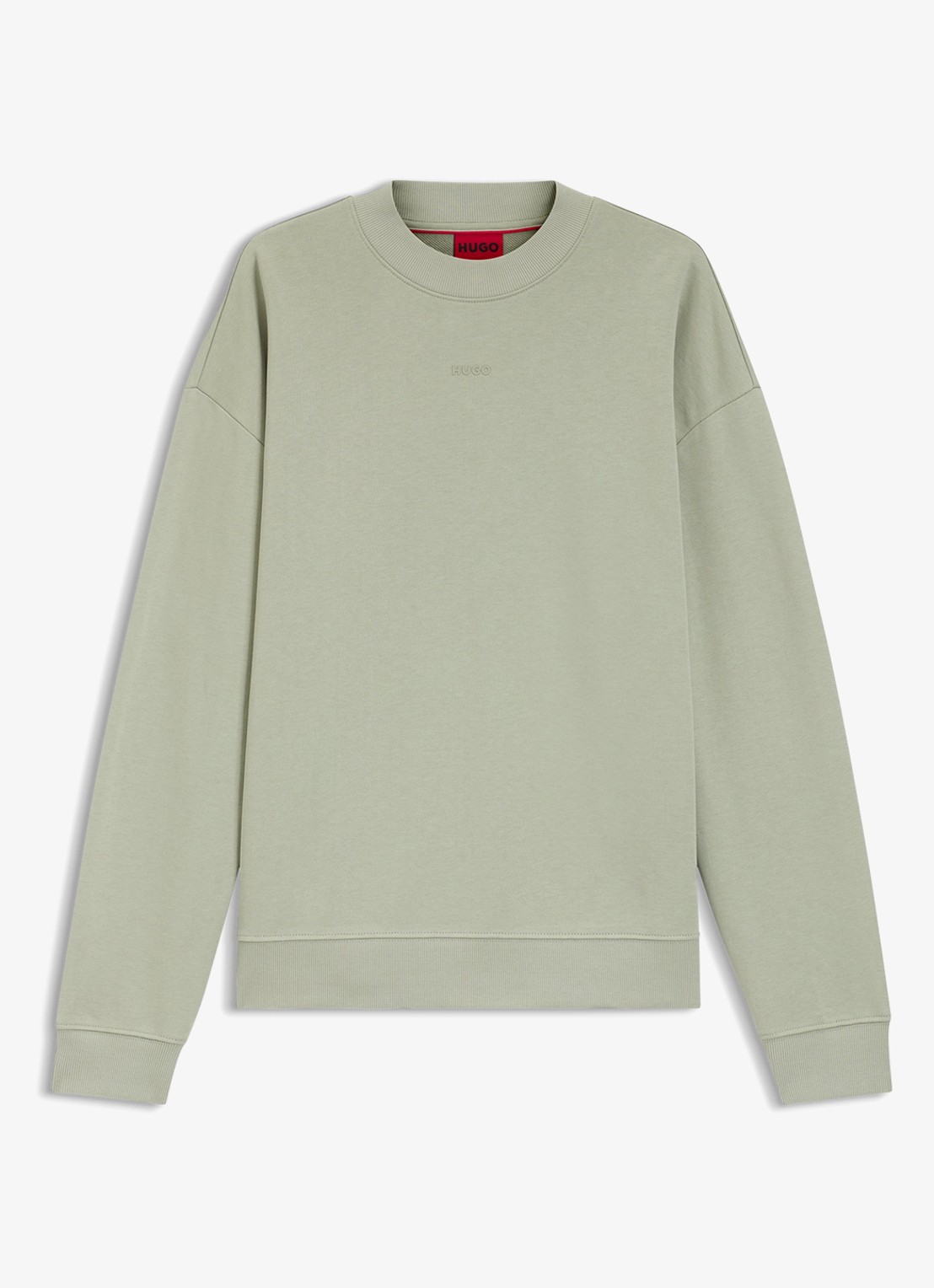 HUGO Sweater met logo - voorkant 2 light/pastel green-337 / groen