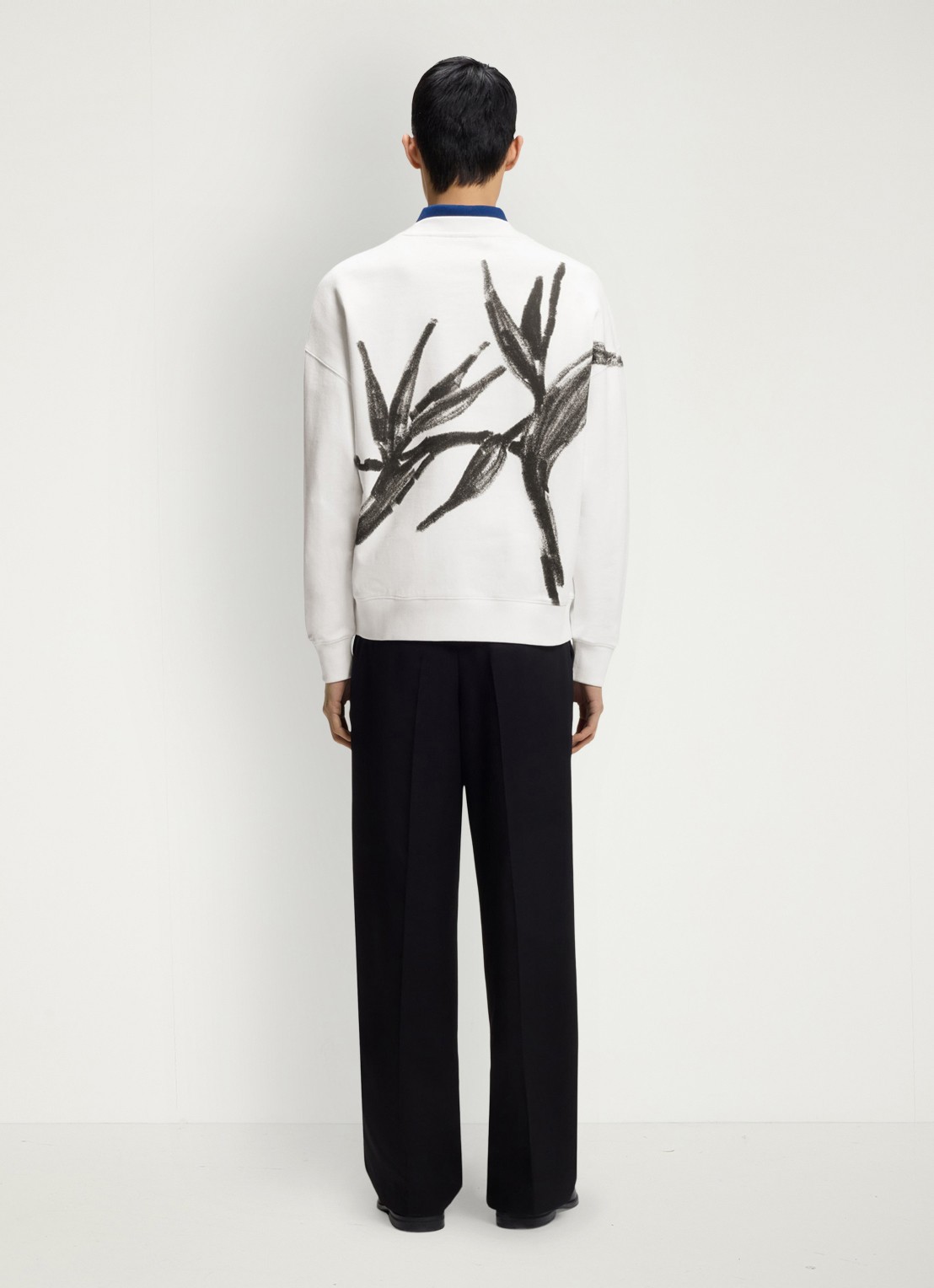 HUGO Sweater met logo - achterkant 3 creme