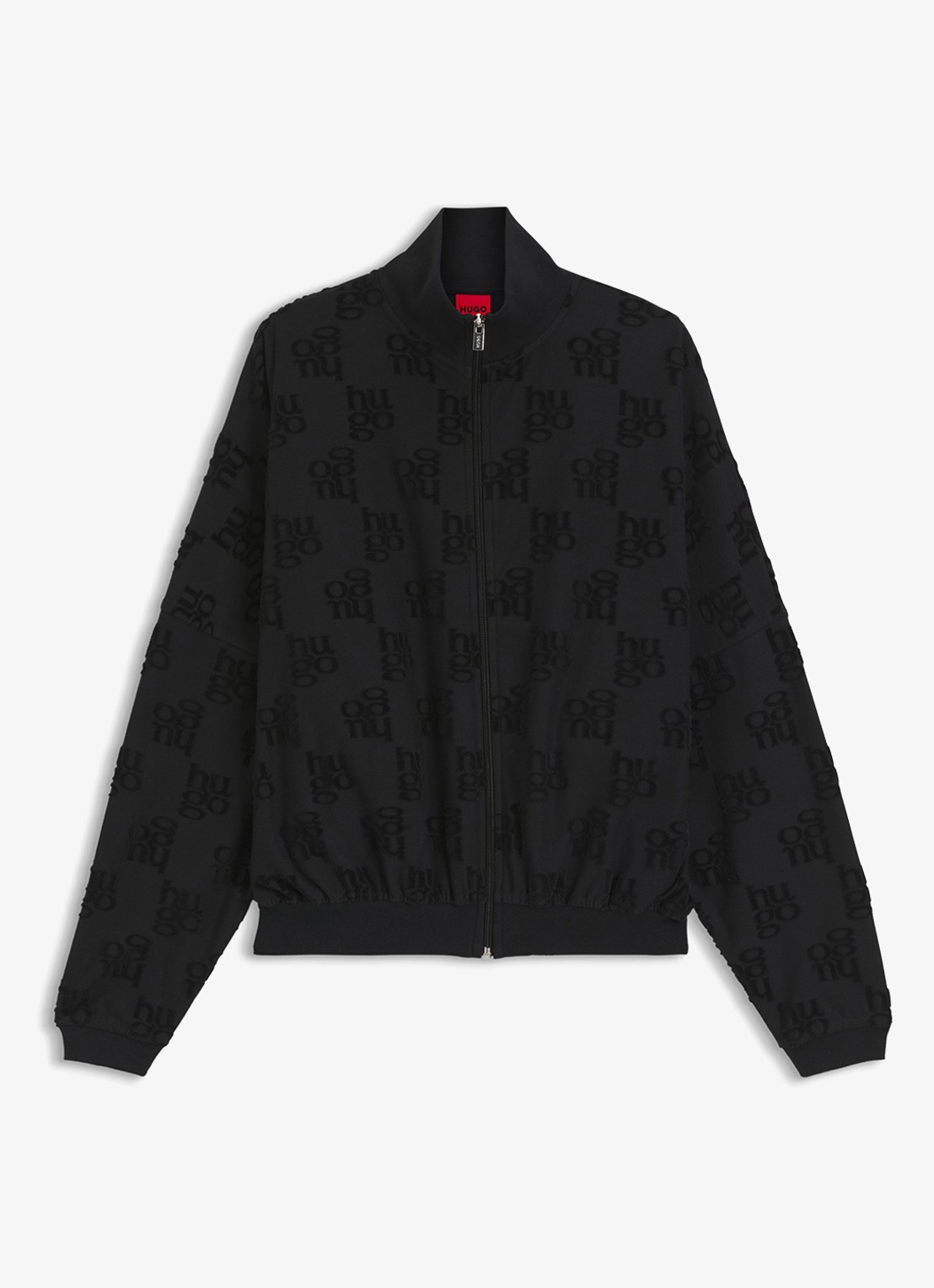HUGO Sweatvest met logo - voorkant 4 zwart