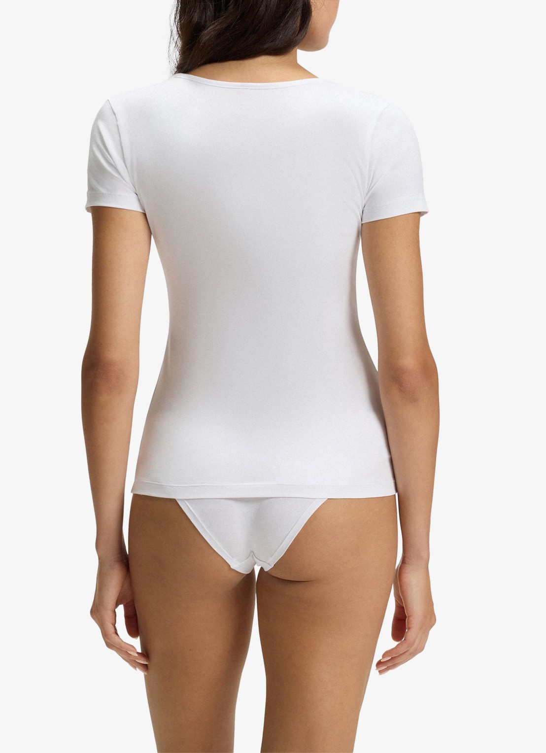 HUGO T-shirt met logo in 2-pack - achterkant 4 wit