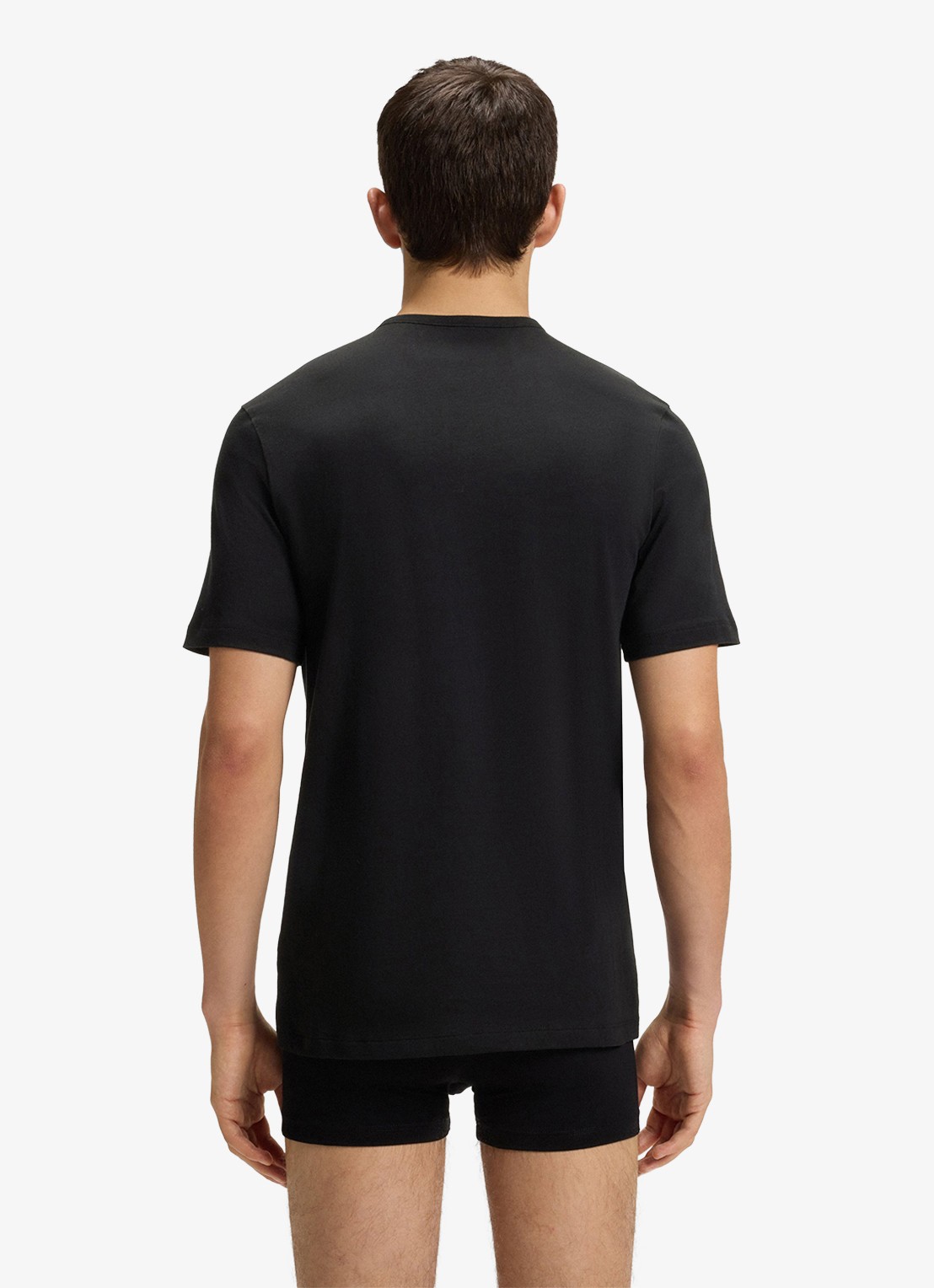 HUGO T-shirt met logo in 3-pack - achterkant 5 zwart