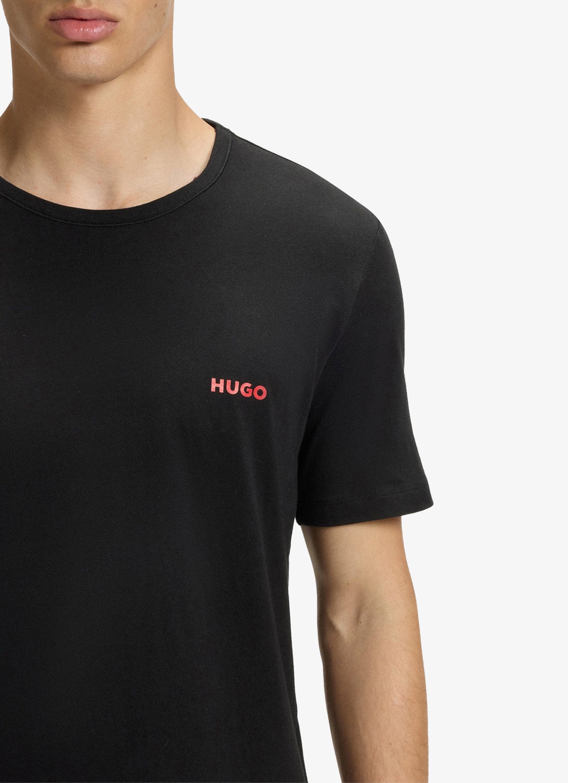 HUGO T-shirt met logo in 3-pack - detail 4 zwart