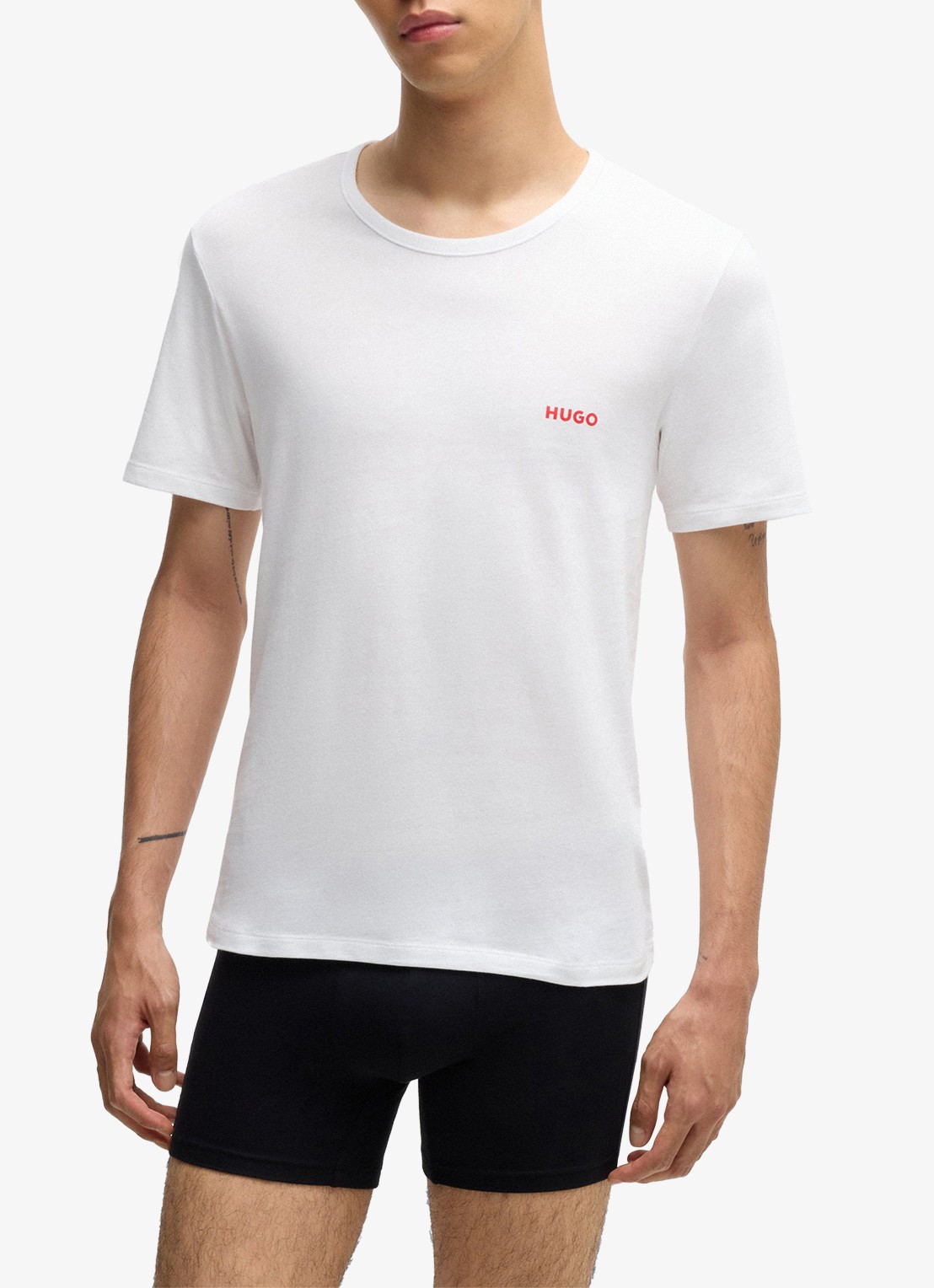 HUGO T-shirt met logo in 3-pack - detail 4 wit