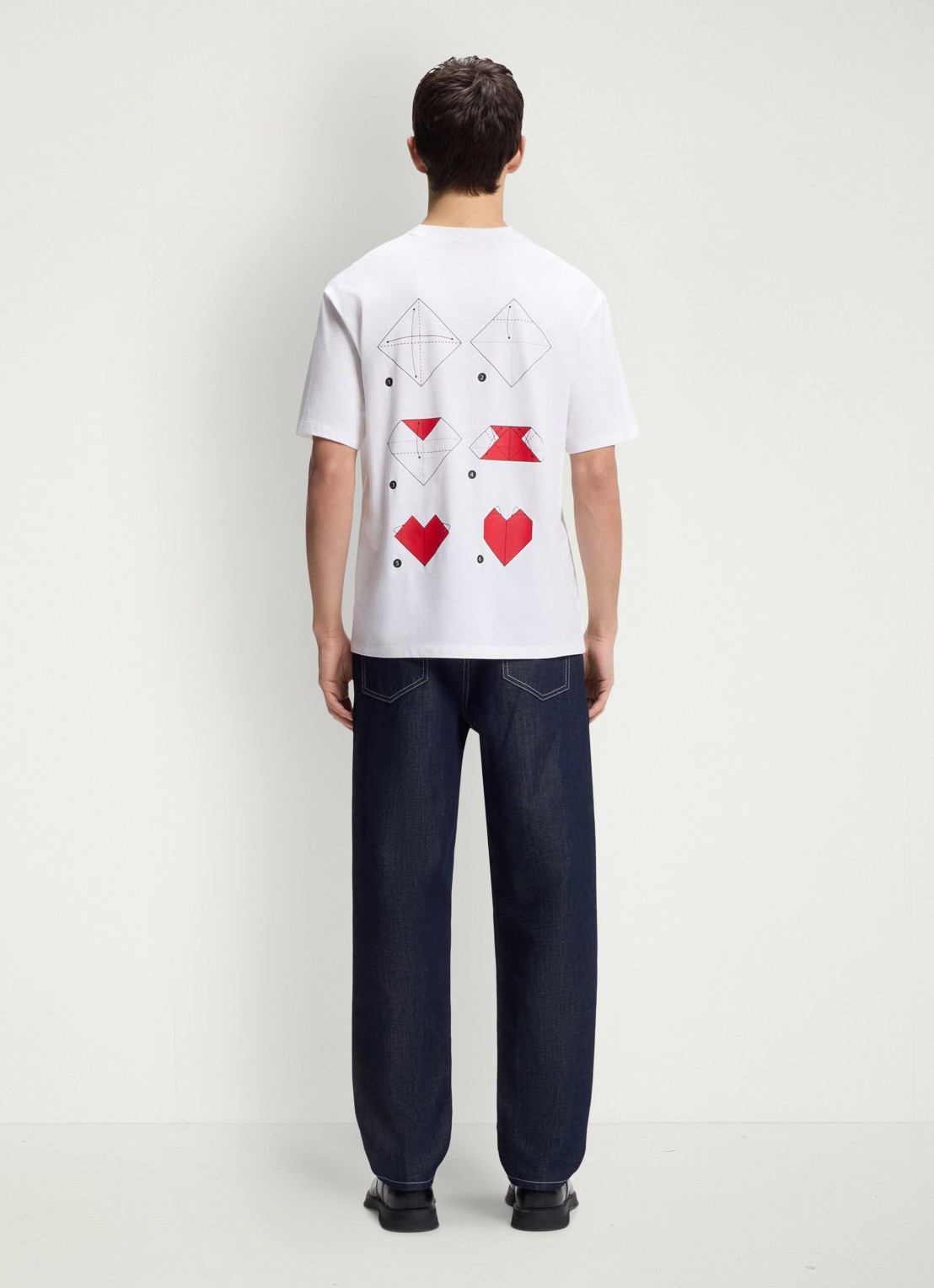 HUGO T-shirt met logo - achterkant 2 wit