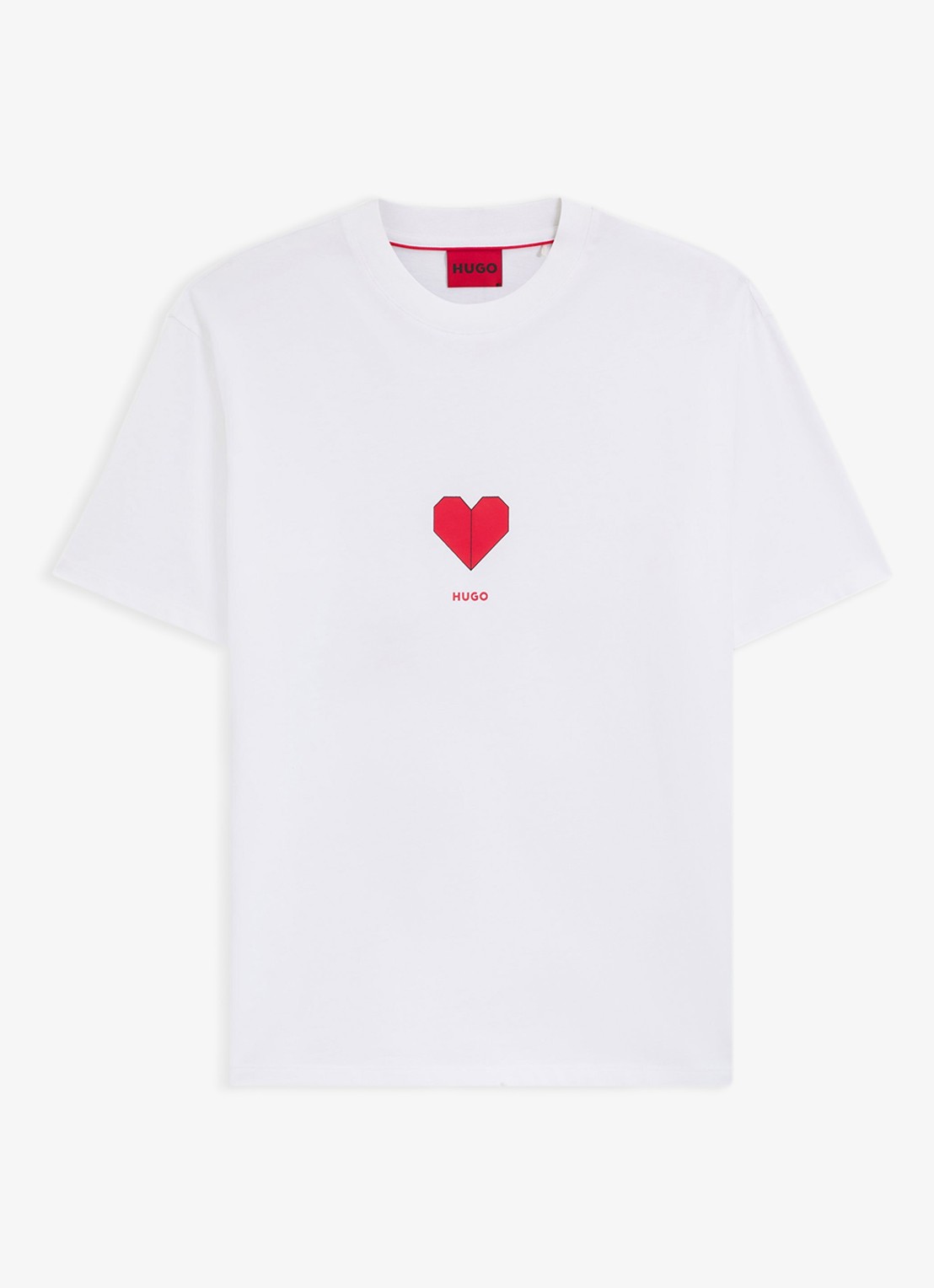 HUGO T-shirt met logo - voorkant wit