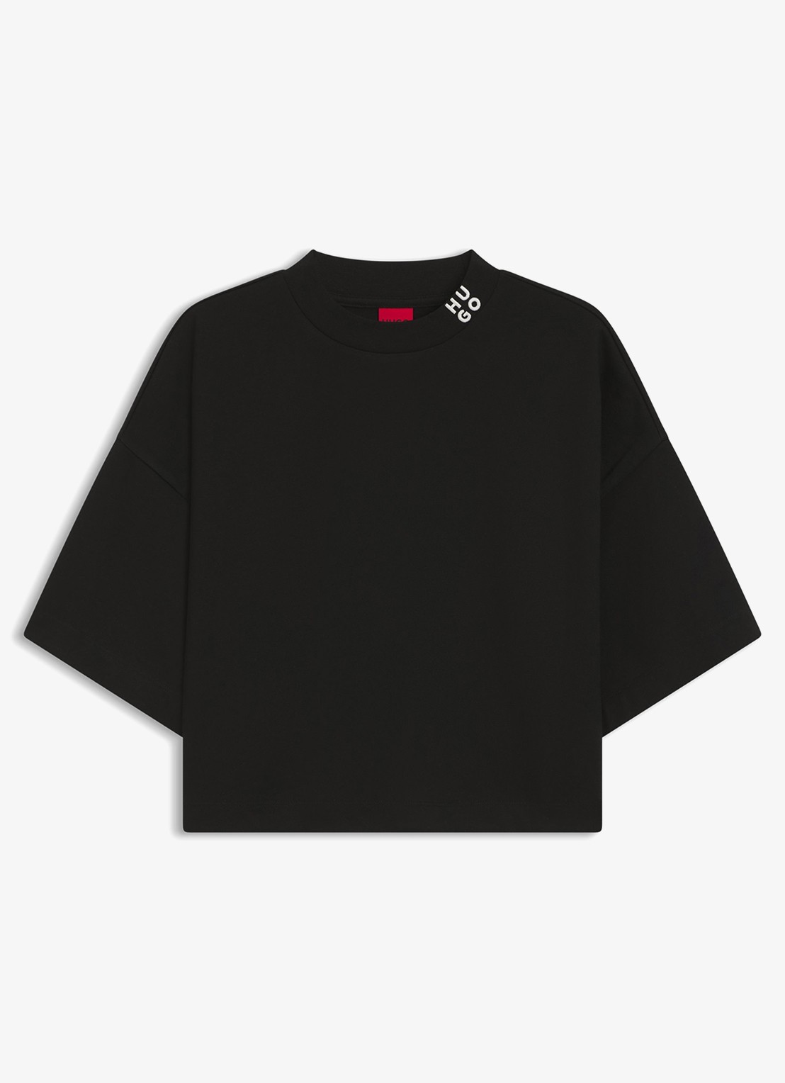 HUGO T-shirt met logo - voorkant zwart