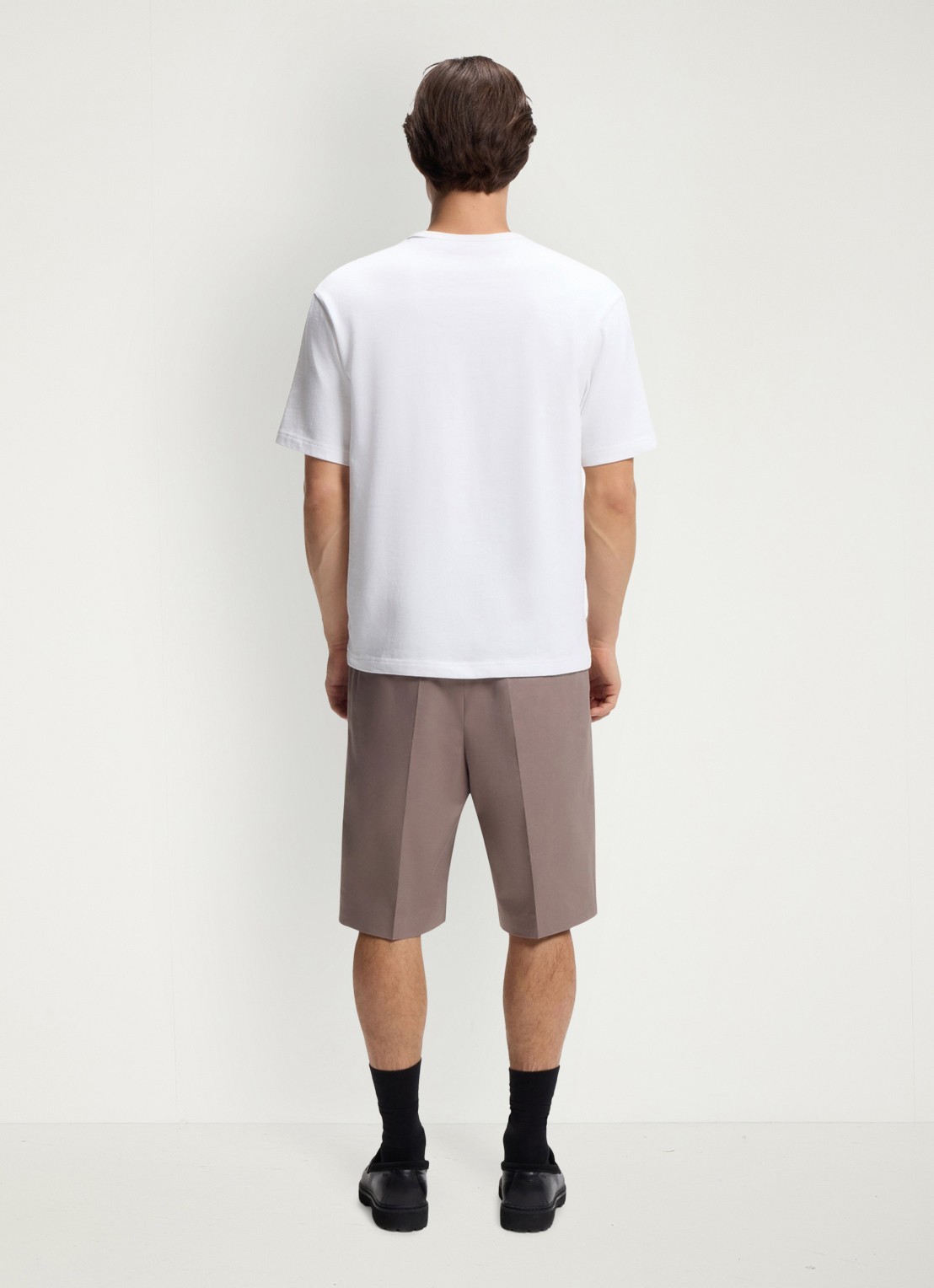 HUGO T-shirt met logoborduring - achterkant 5 wit