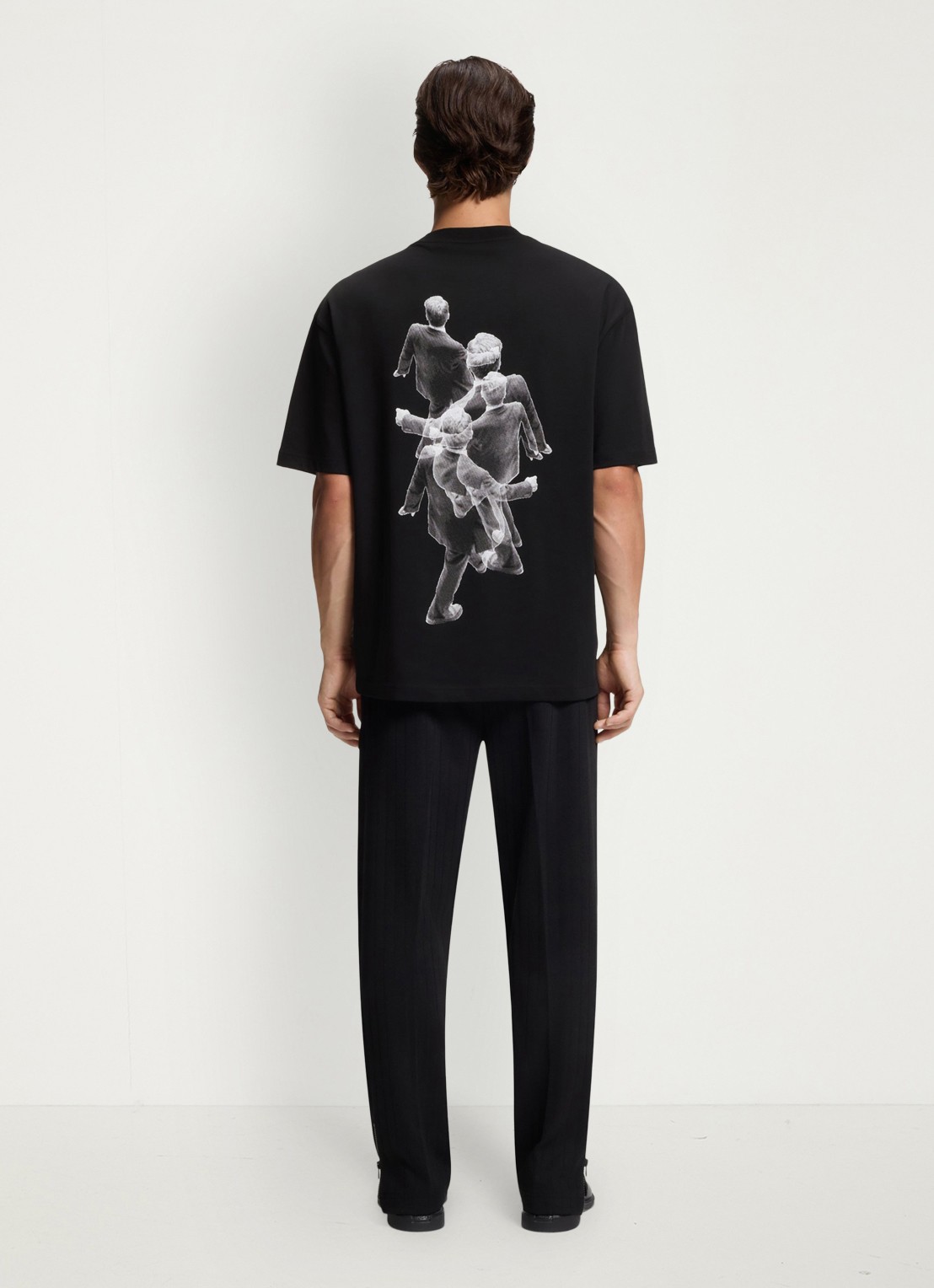 HUGO T-shirt met logoprint - achterkant 5 zwart
