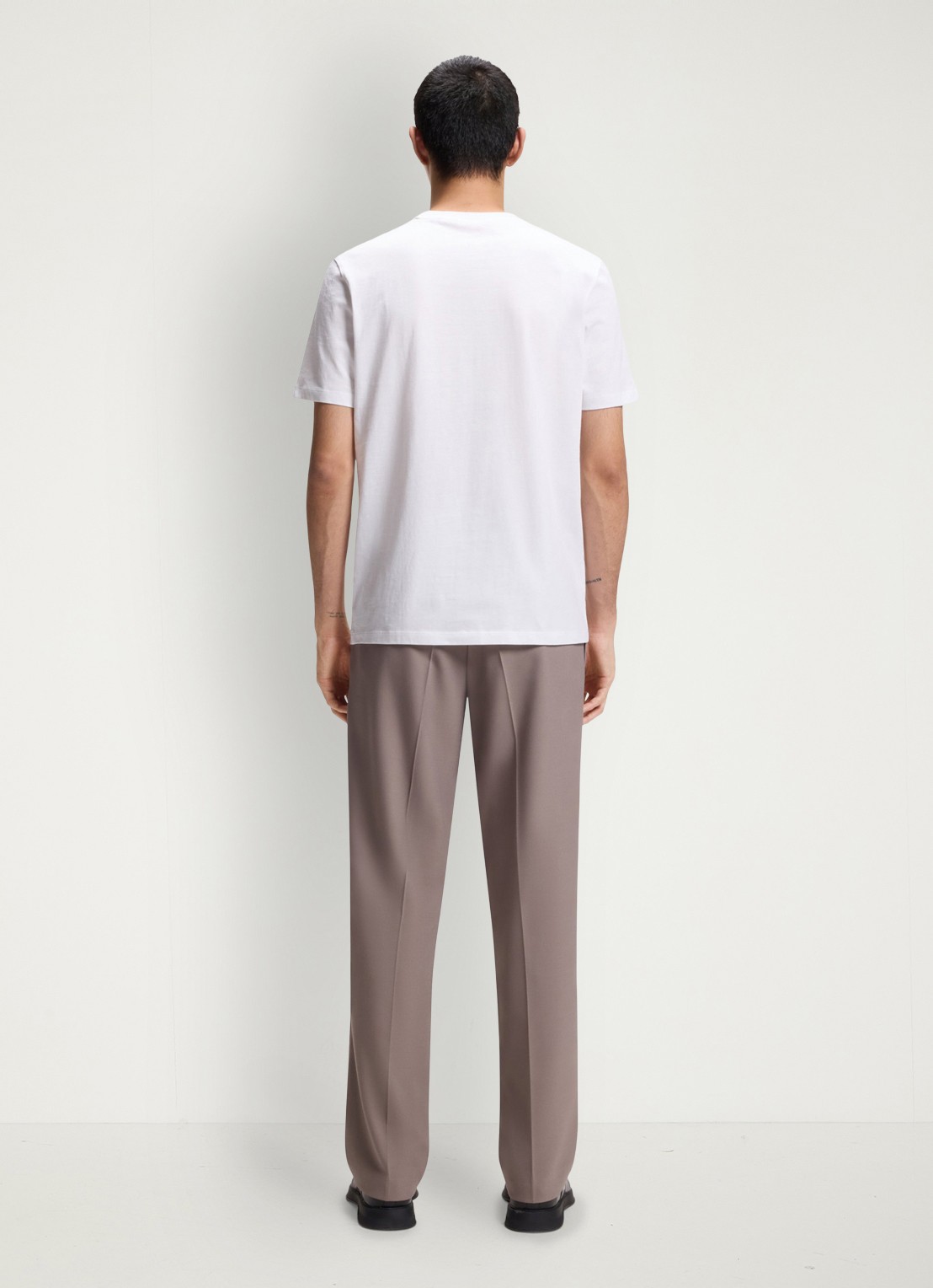 HUGO T-shirt met logoprint  - achterkant 3 wit