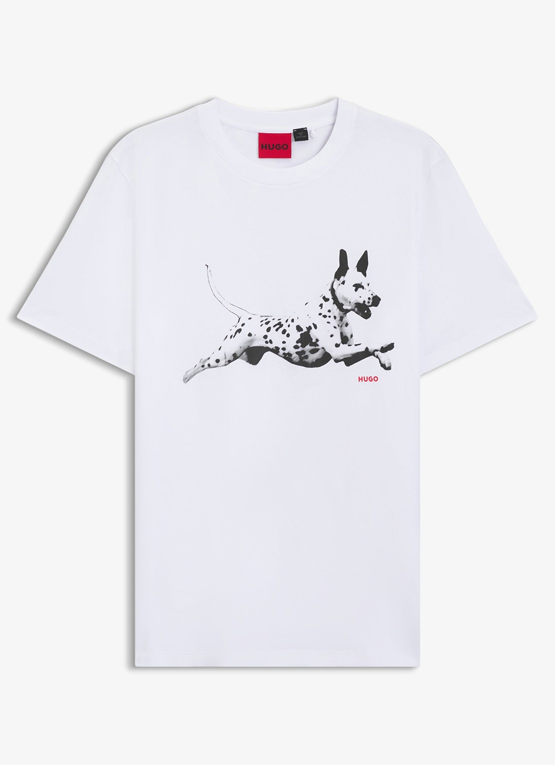 HUGO T-shirt met logoprint - voorkant wit