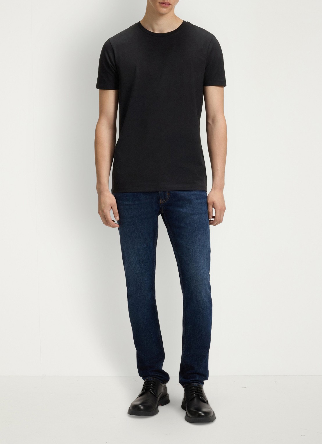HUGO T-shirt met ronde hals in 2-pack - voorkant 3 zwart