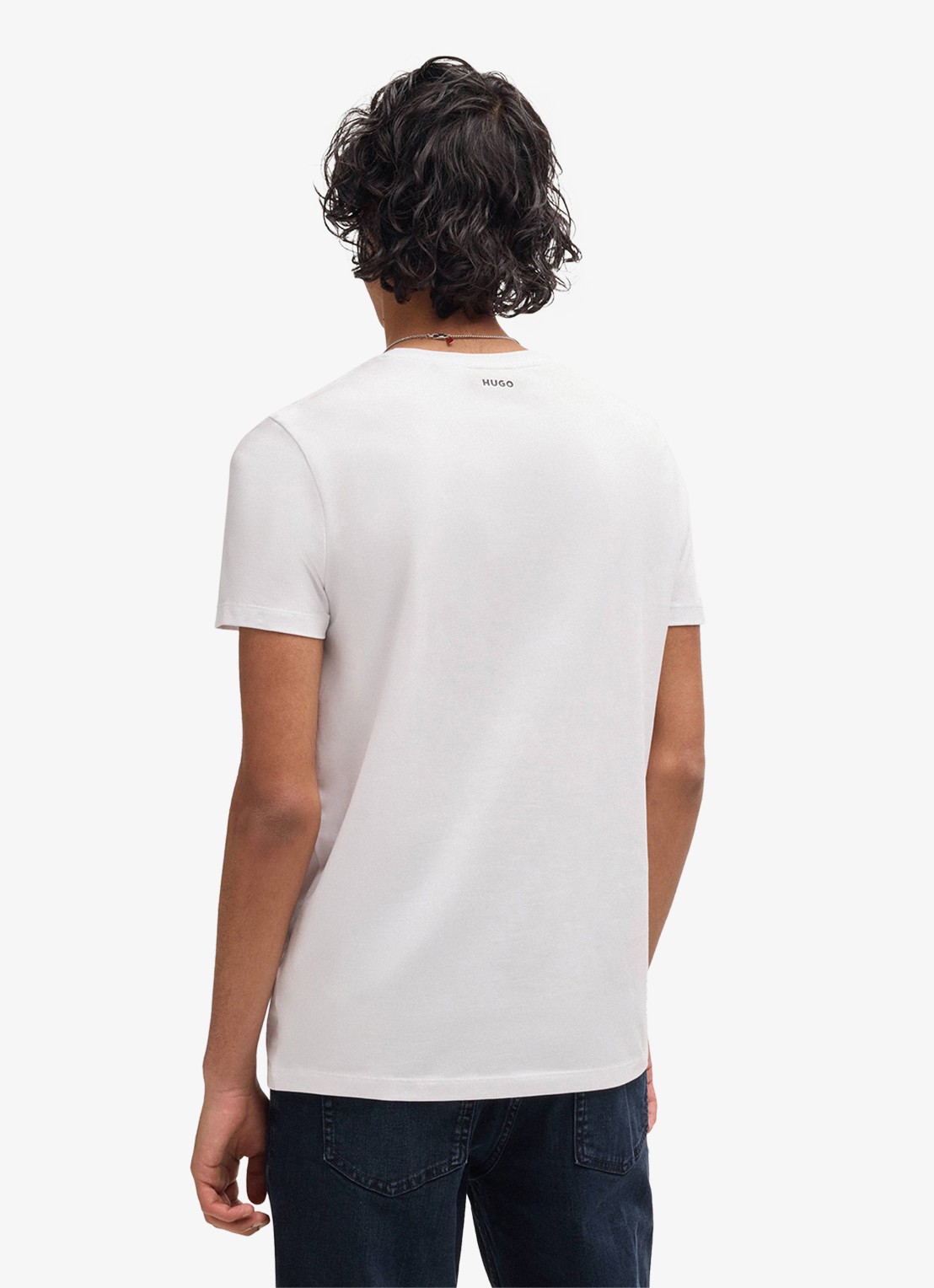 HUGO T-shirt met ronde hals in 2-pack - achterkant 3 diepzwart