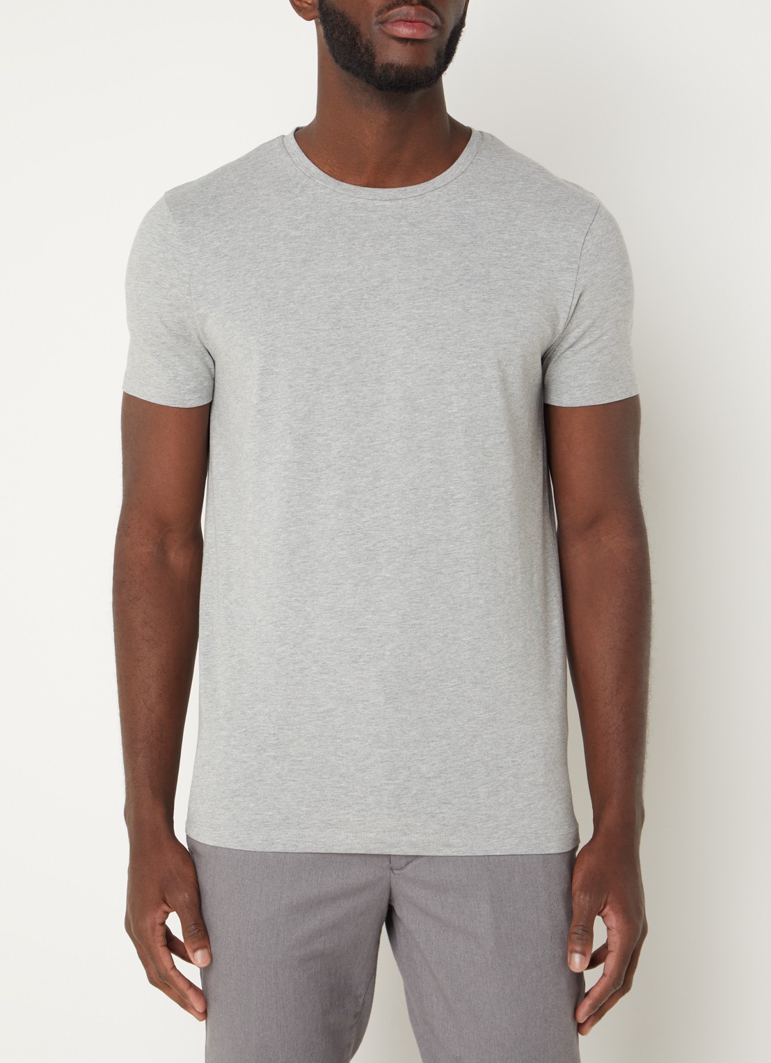 HUGO T-shirt met ronde hals in 2-pack - detail 3 grijs