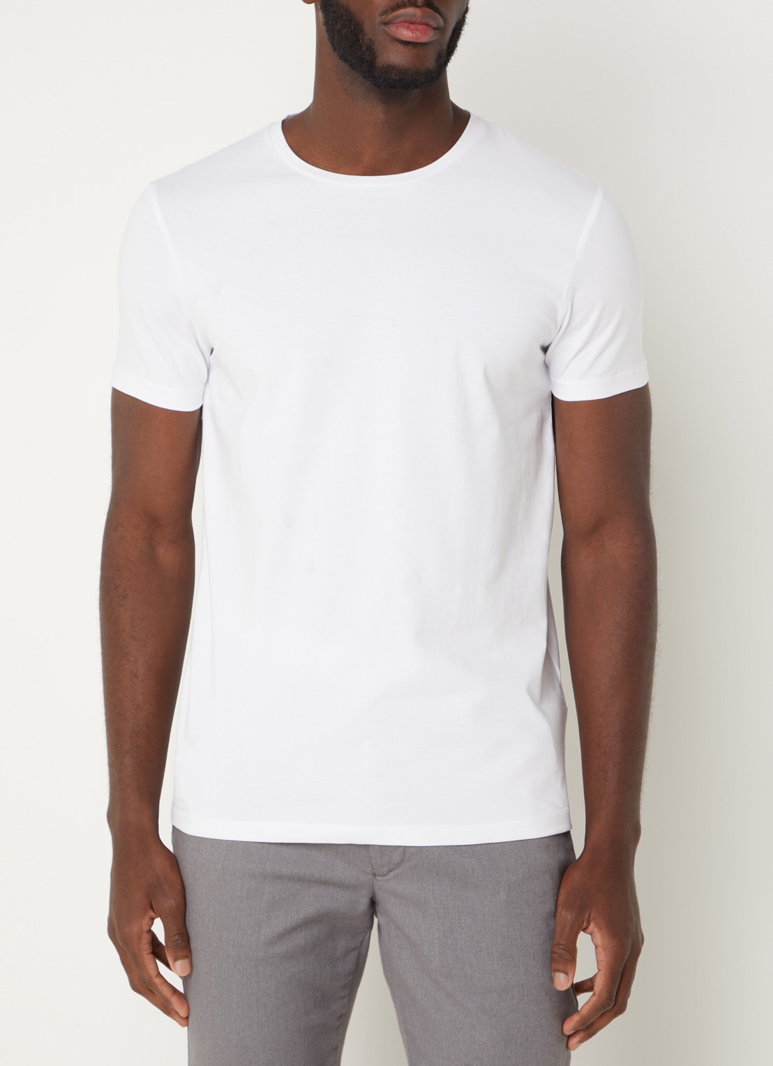 HUGO T-shirt met ronde hals in 2-pack - detail 4 grijs