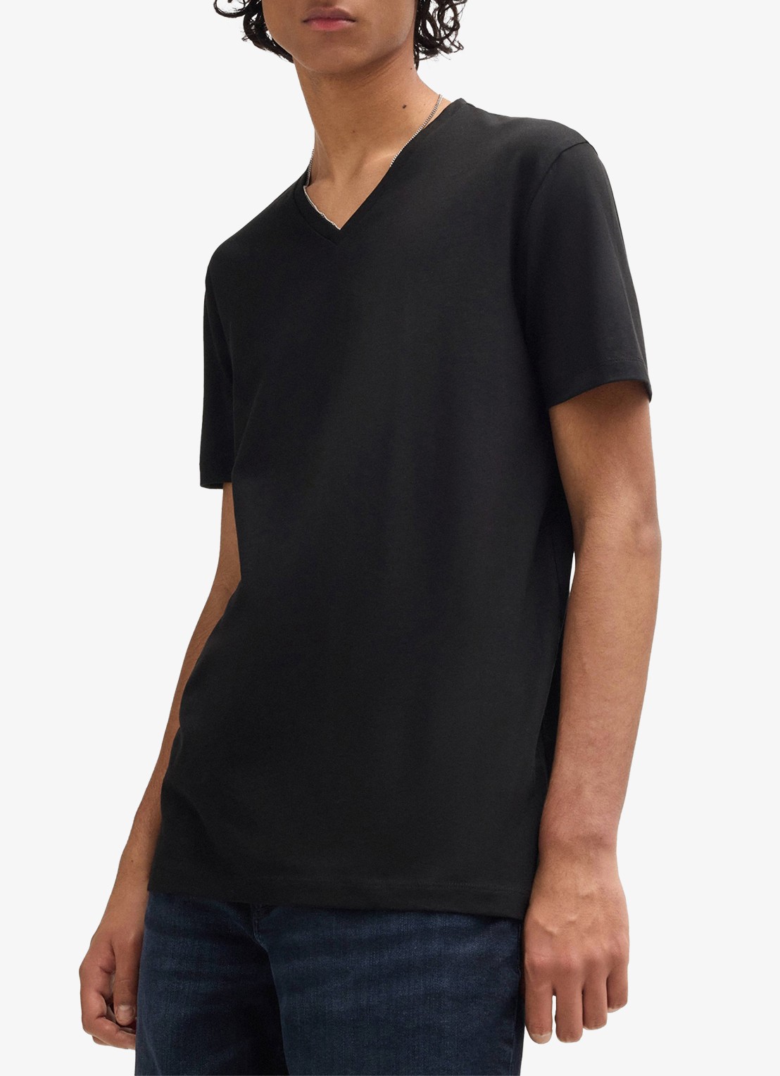 HUGO T-shirt met V-hals in 2-pack - detail 2 zwart