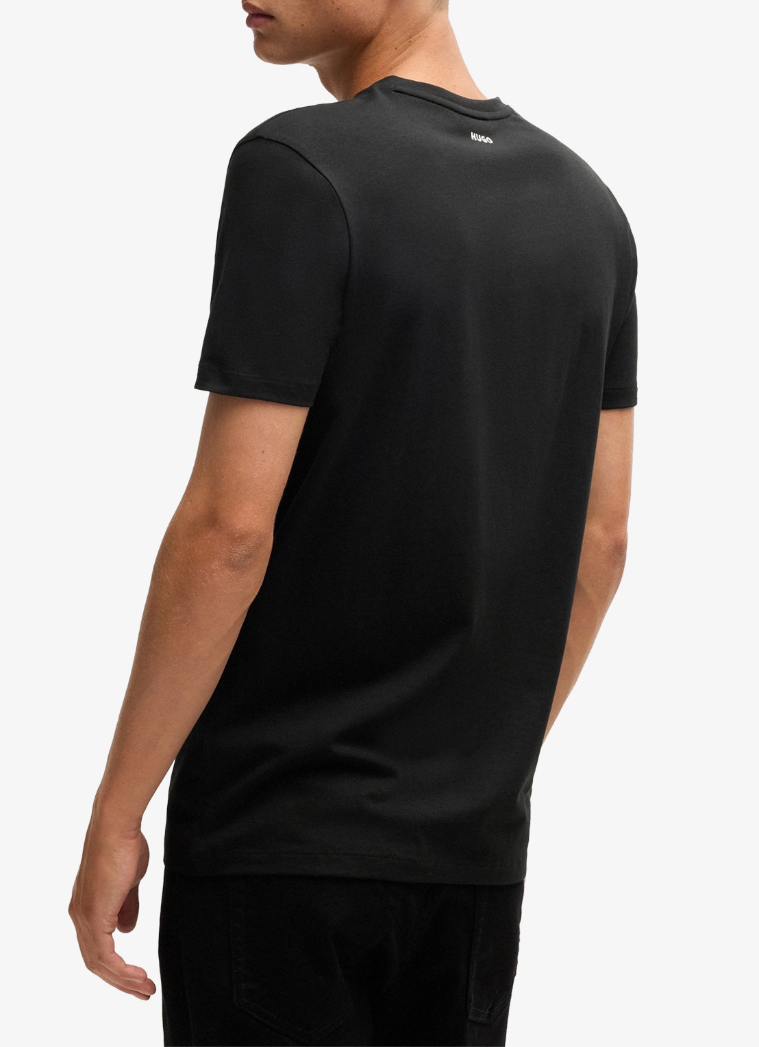HUGO T-shirt met V-hals in 2-pack - achterkant 5 diepzwart