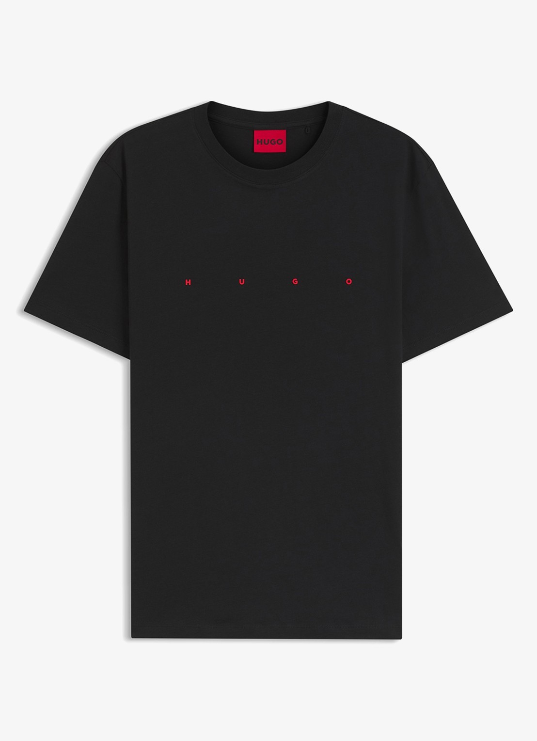 HUGO T-shirt van logo - voorkant 2 zwart