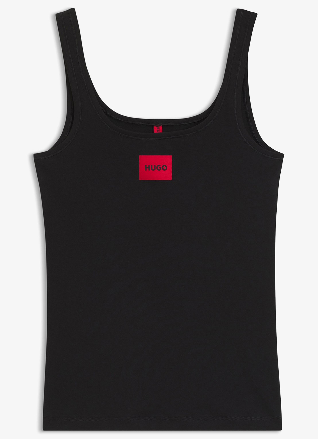 HUGO Tanktop met logo - voorkant zwart