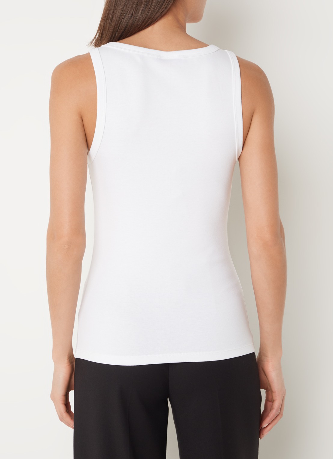 HUGO Tanktop met ribstructuur - achterkant white-100 / wit