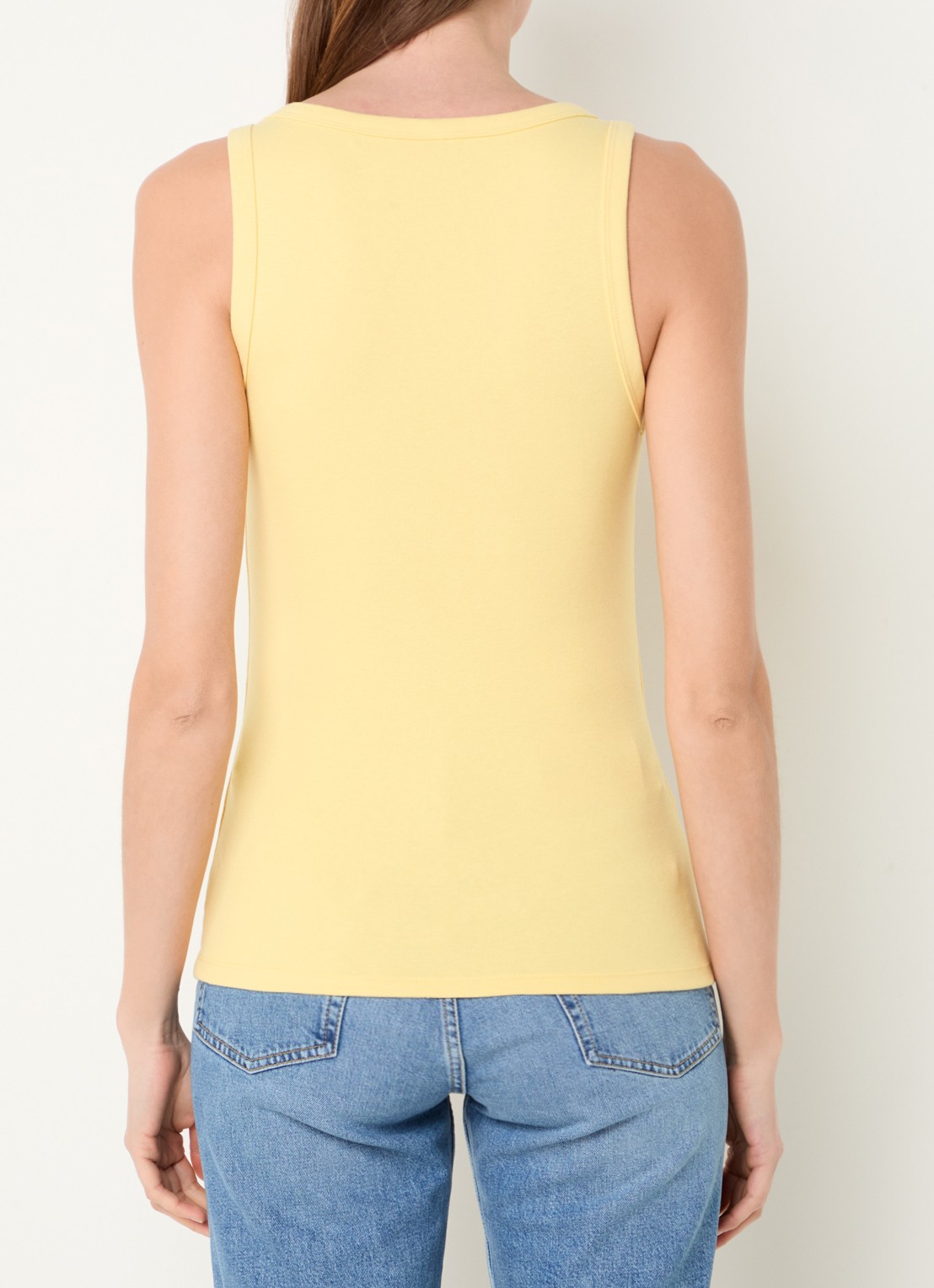 HUGO Tanktop met ribstructuur - achterkant 4 medium yellow-723 / geel