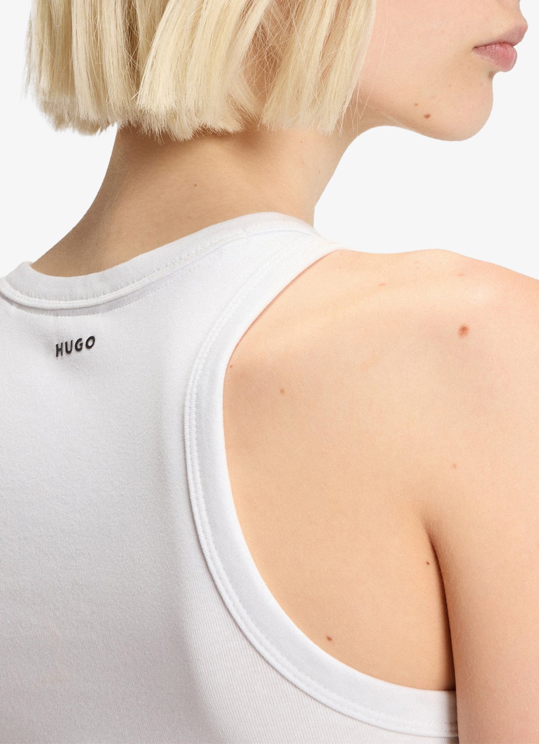HUGO Tanktop met stretch - detail 5 wit