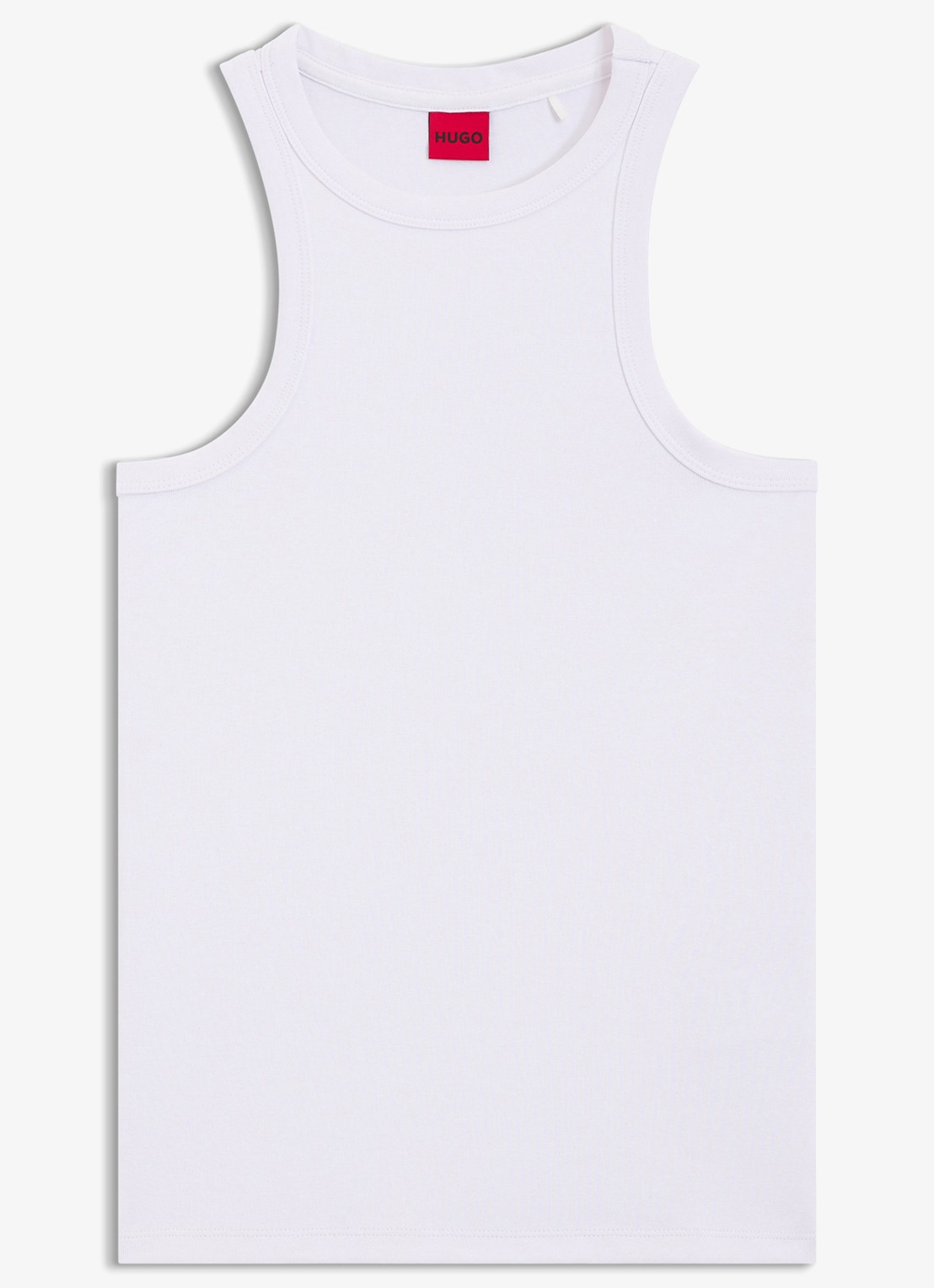 HUGO Tanktop met stretch - voorkant wit