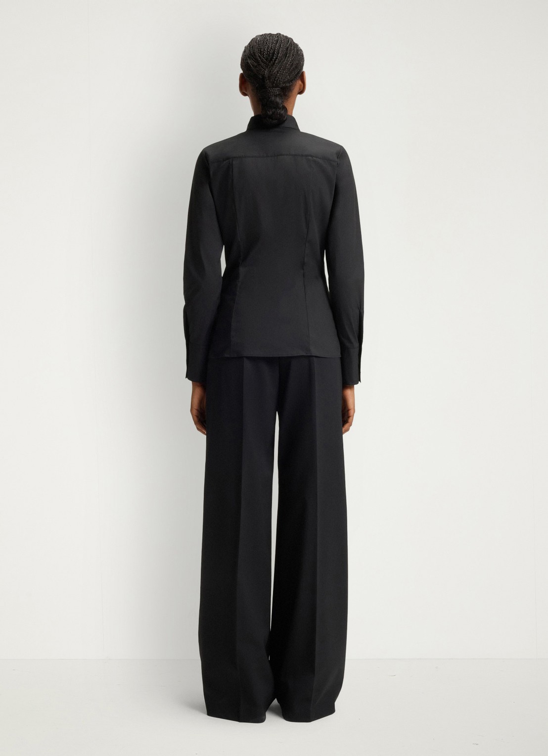 HUGO The Fitted Shirt blouse met stretch - achterkant 4 zwart