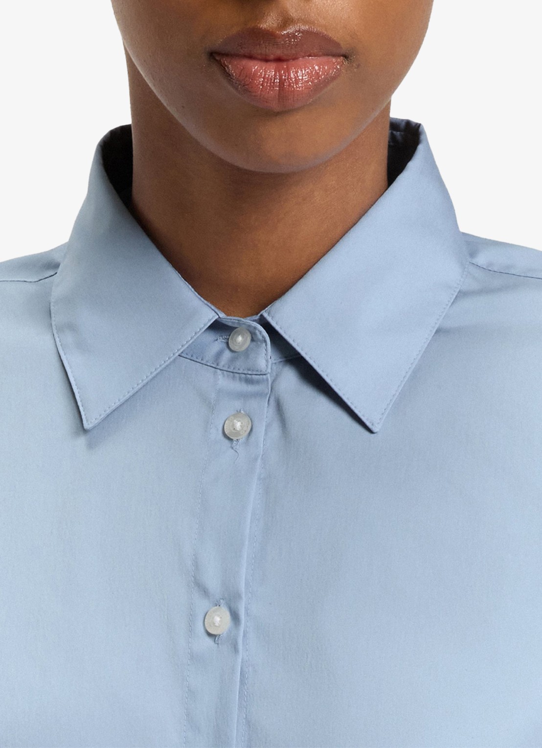 HUGO The Fitted Shirt blouse met stretch - detail 2 lichtblauw