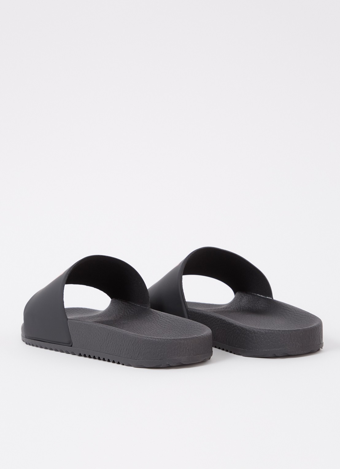 HUGO Timein slipper met logo - achterkant 4 zwart