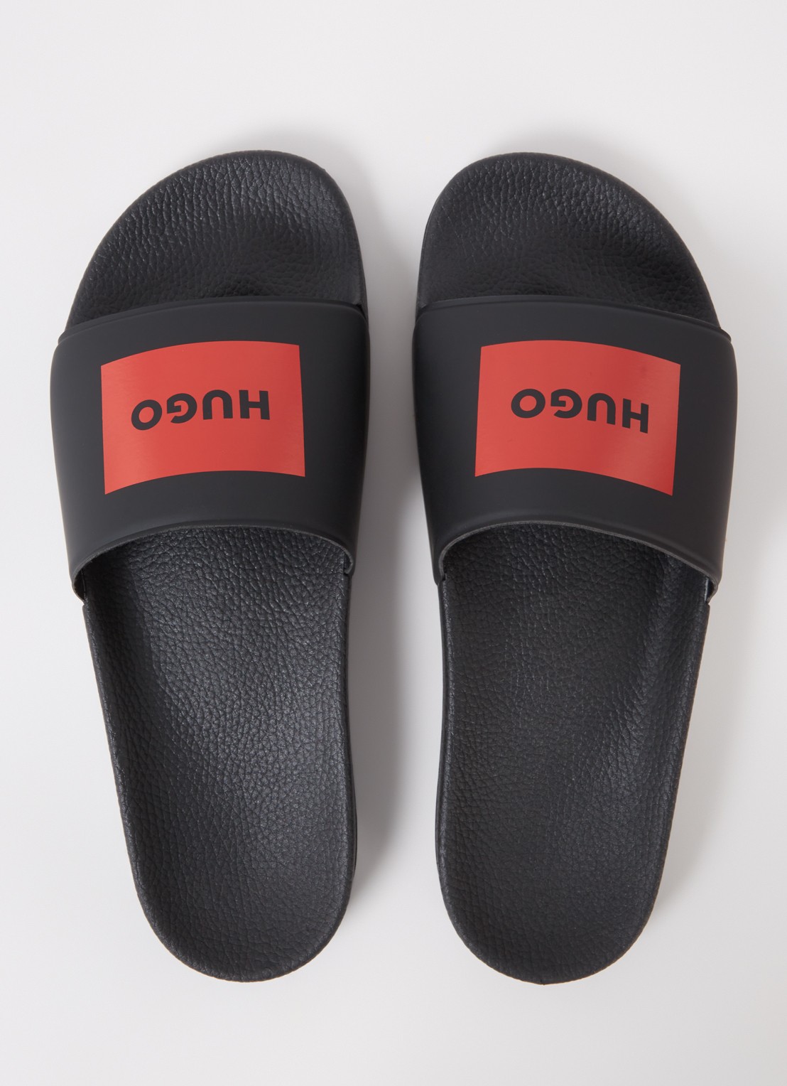 HUGO Timein slipper met logo - detail 2 zwart
