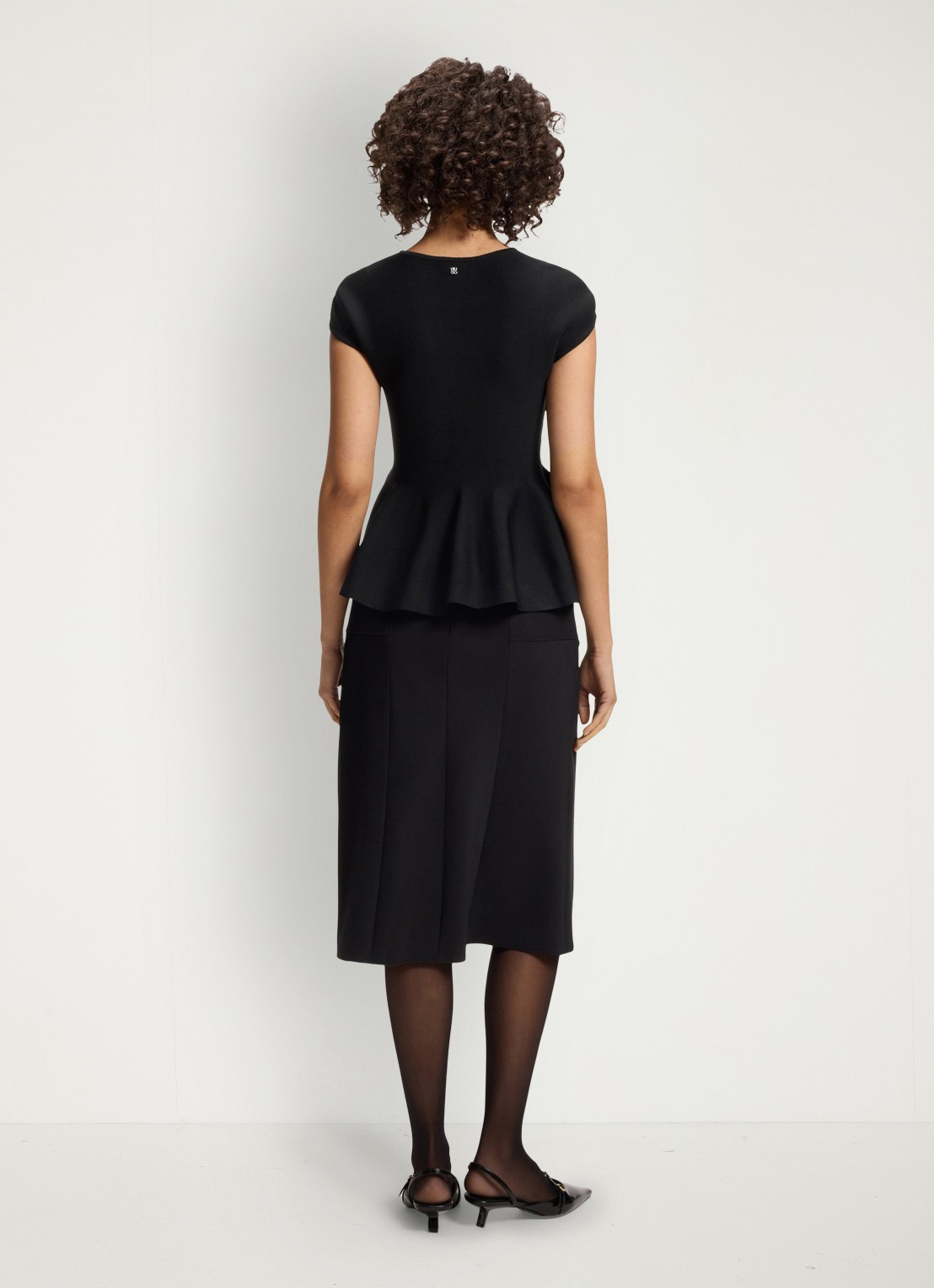 HUGO Top met peplum - achterkant 5 zwart