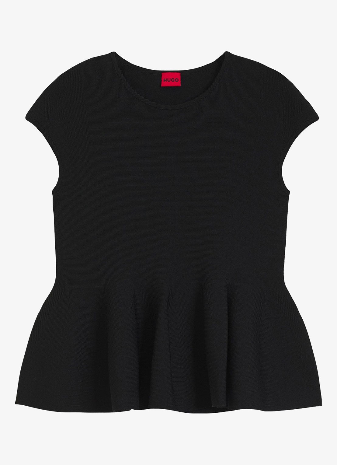 HUGO Top met peplum - voorkant 3 zwart