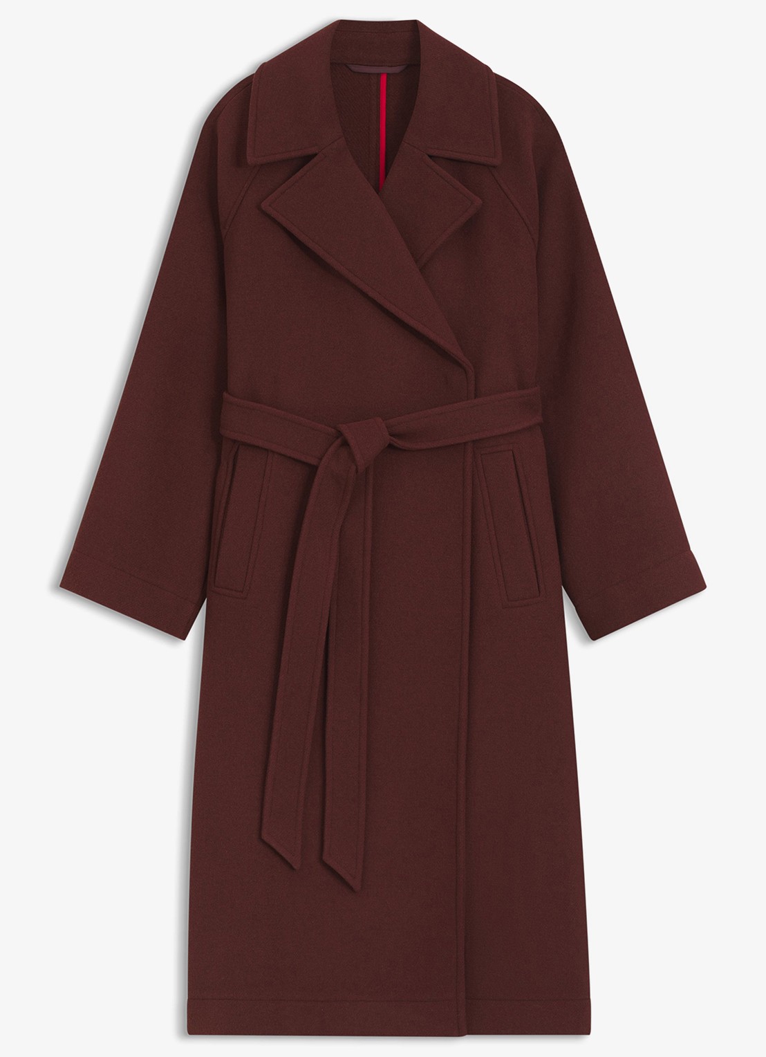 HUGO Trenchcoat met strikceintuur - voorkant brown overflow-904 / bruin