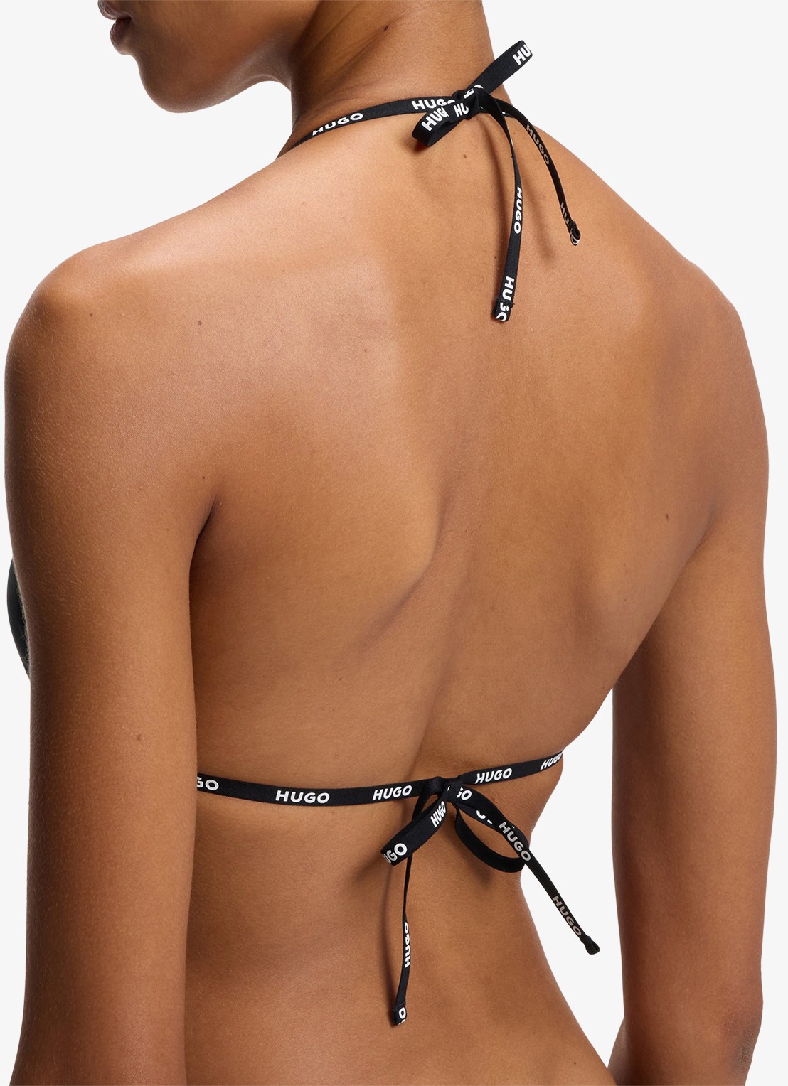HUGO Triangel bikinitop met uitneembare vulling - detail 4 zwart
