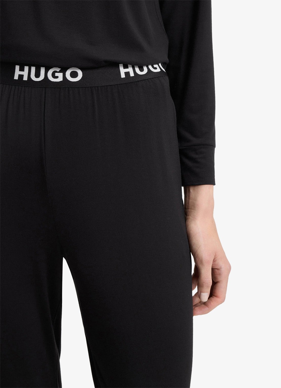 HUGO Unite pyjamabroek met logoband - detail 2 zwart