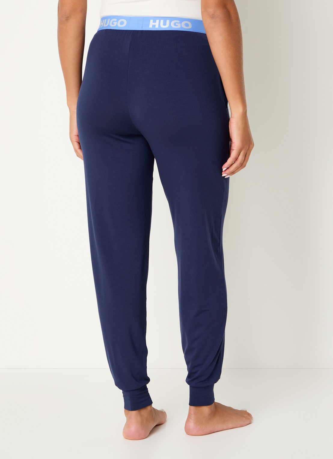 HUGO Unite pyjamabroek met logoband - achterkant 2 donkerblauw